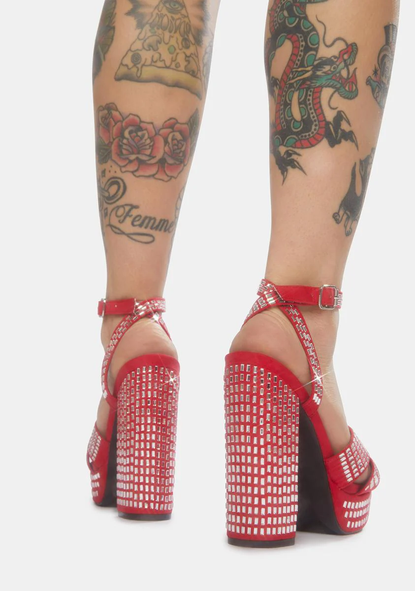 Love Well Spent Sparkle Platform Heels - Image 4
