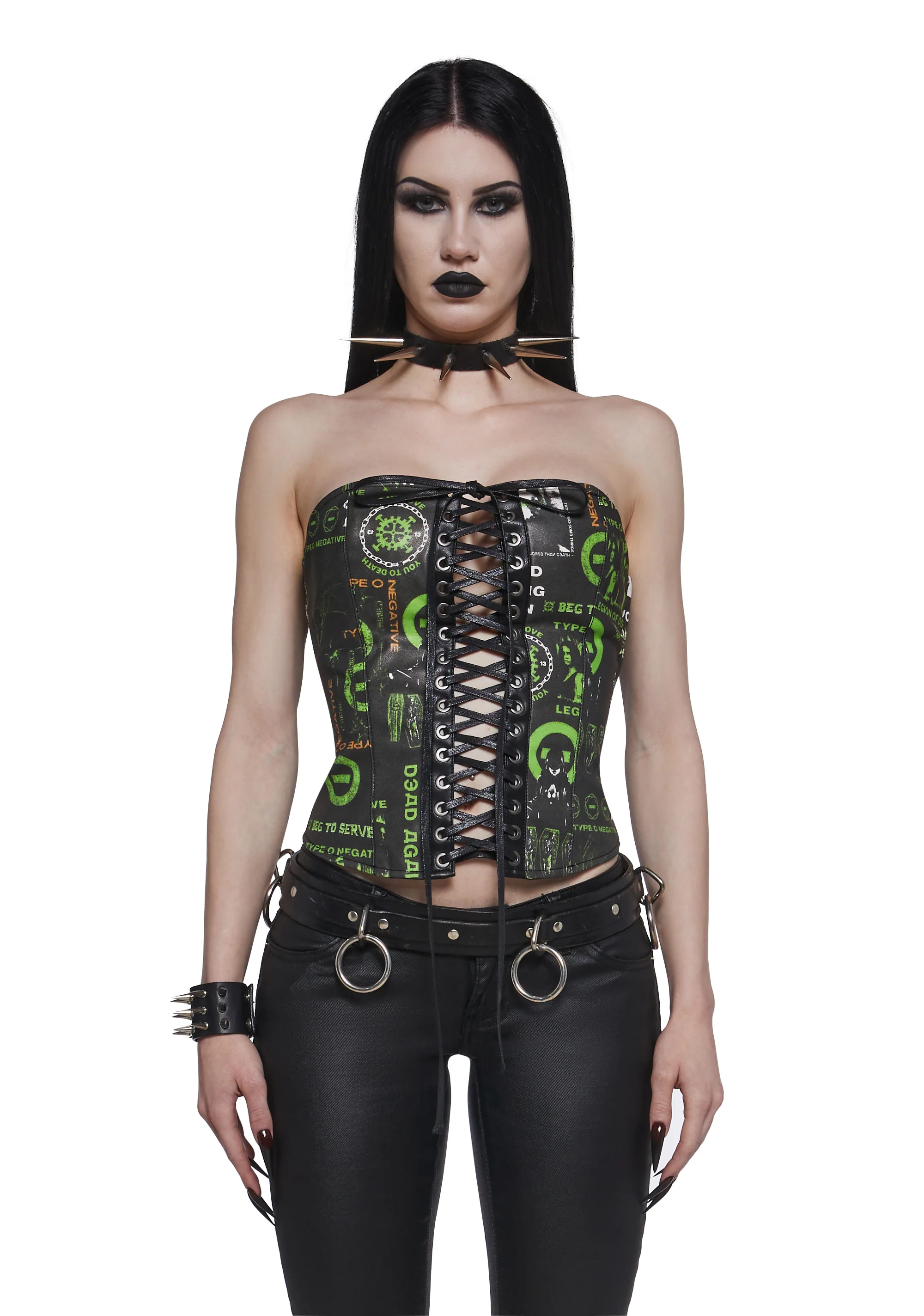 Love You To Death Lace Up Corset Top - Image 8
