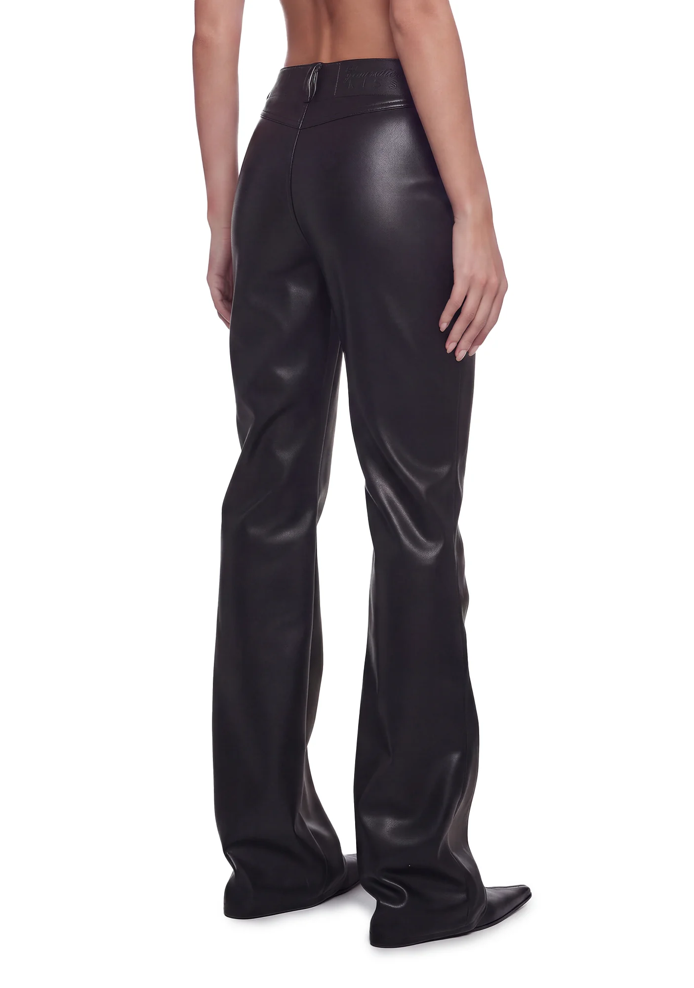 Elle Low Rise Jeans - Leather - Image 4