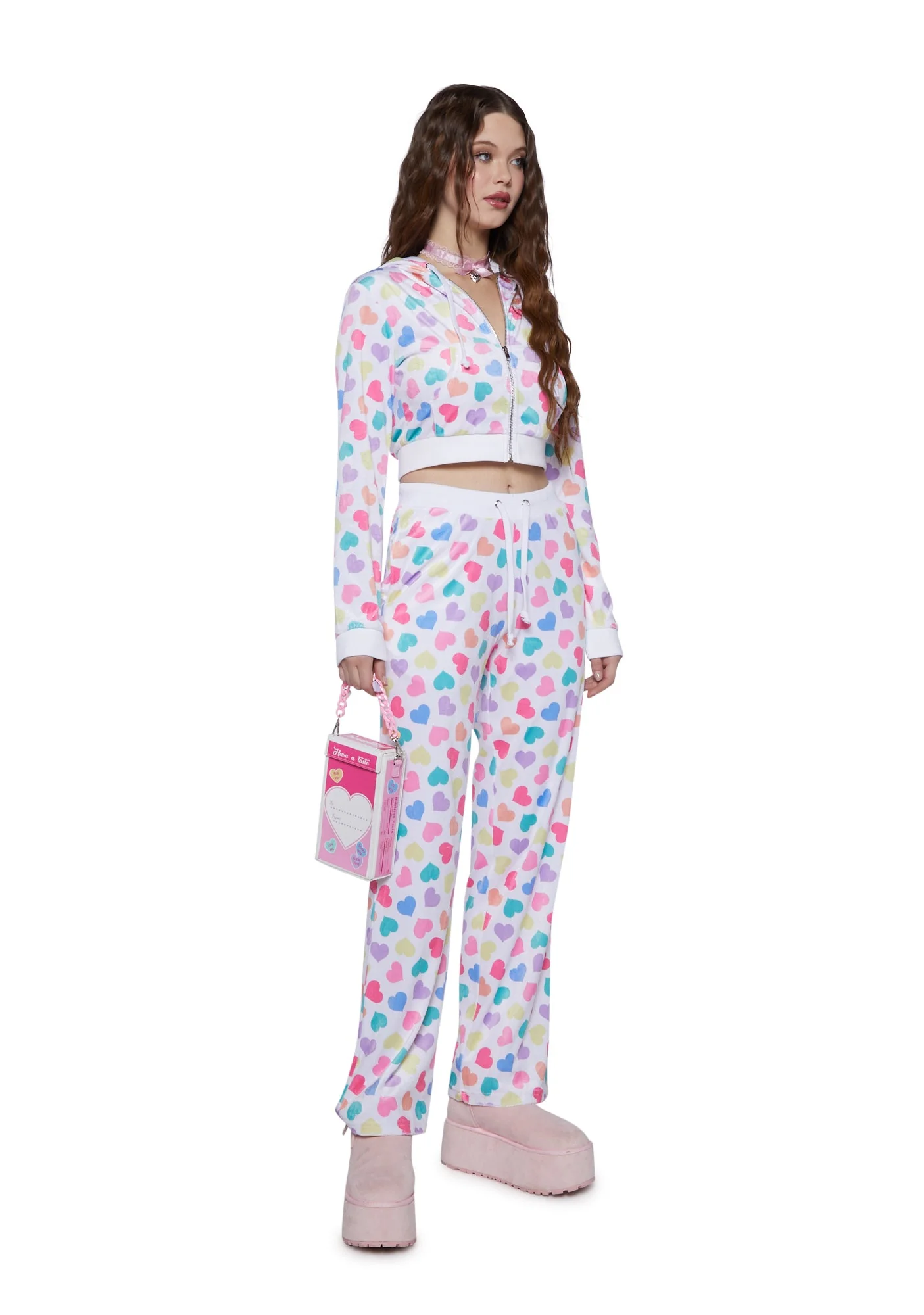 Loyal Maneater Velour Track Pants - Multi - Image 2