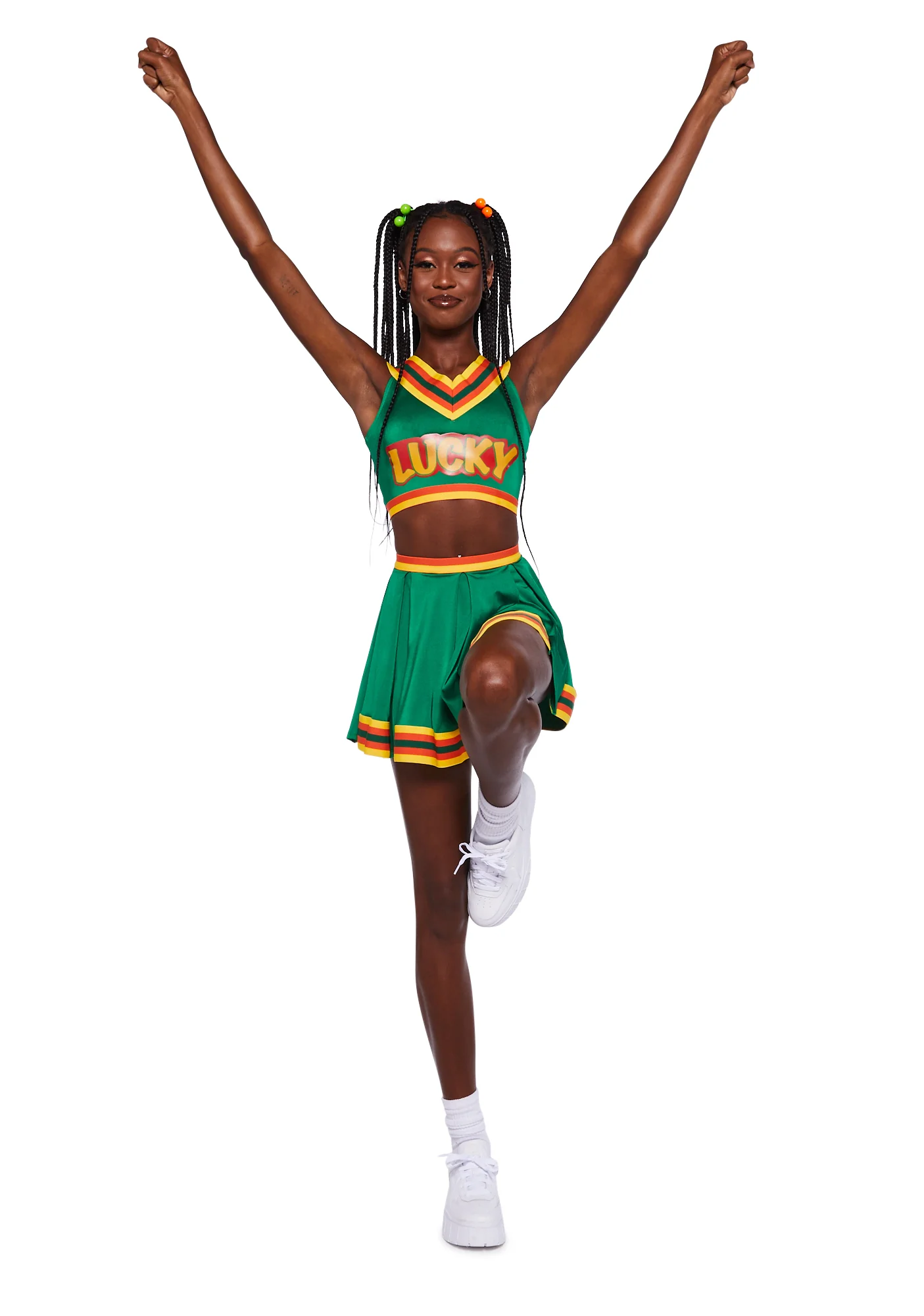 Lucky Clover Cheerleader Costume - Image 2