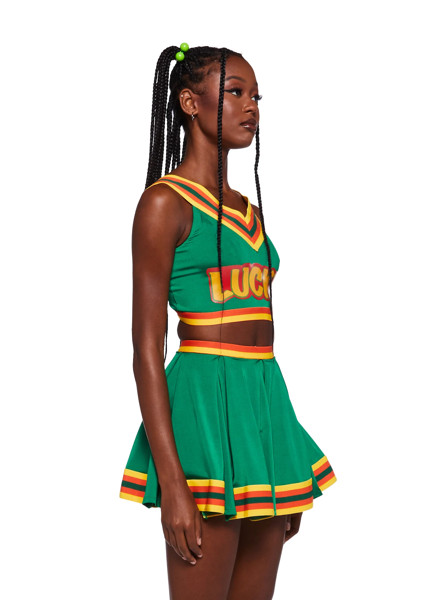 Lucky Clover Cheerleader Costume - Image 3