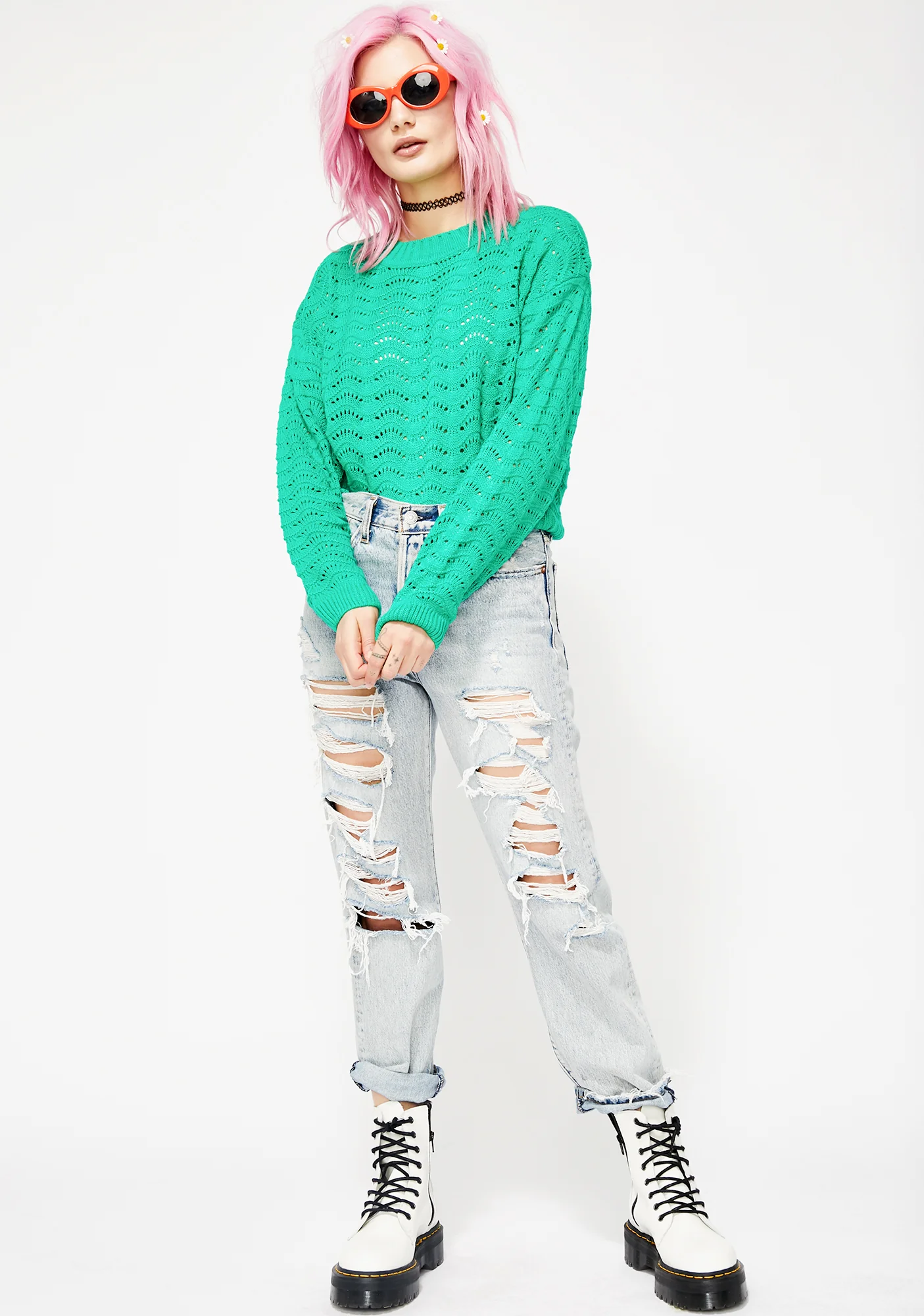 Lush Meadow Knit Sweater - Image 3