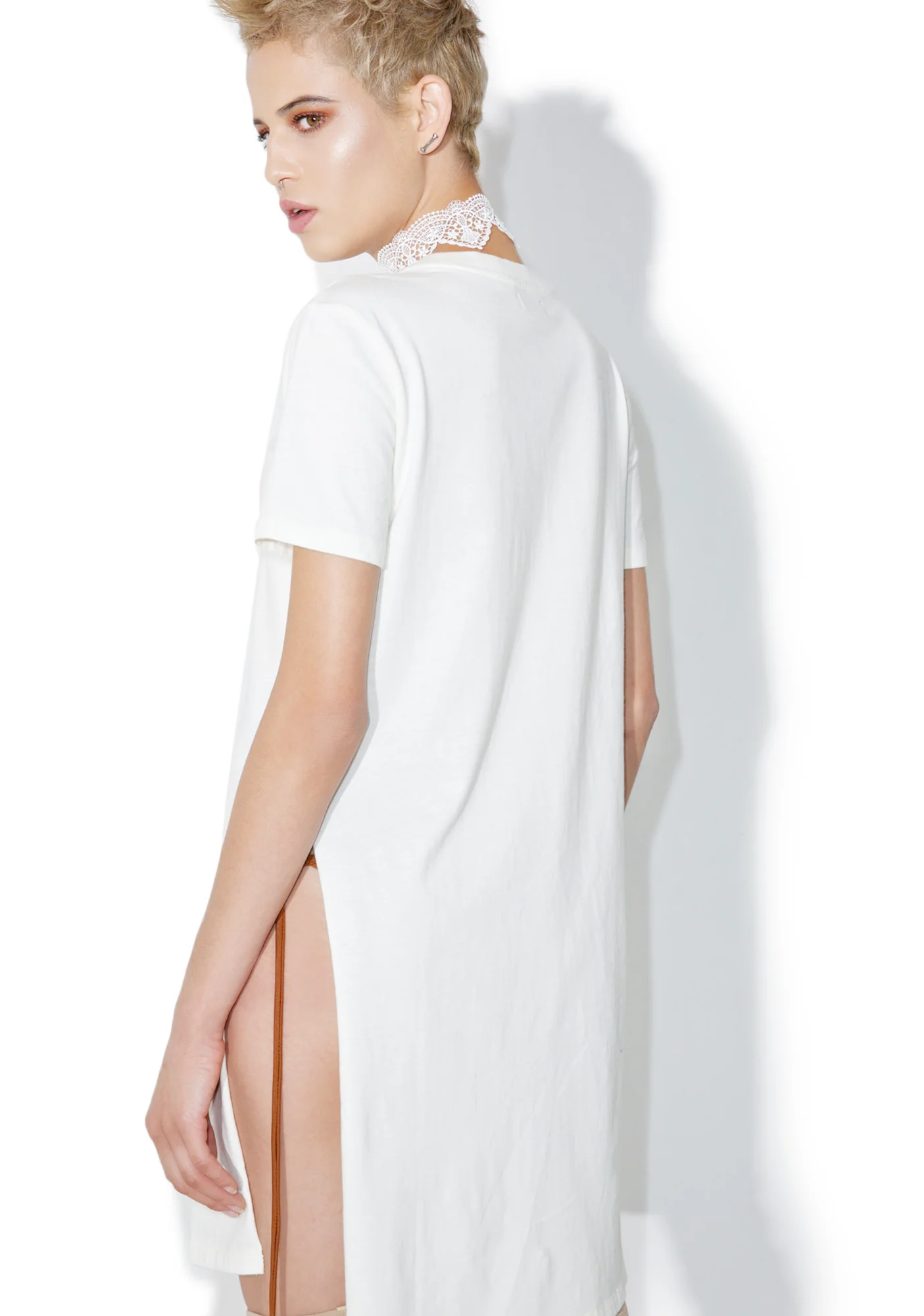 Lustrous Split Tee - Image 4