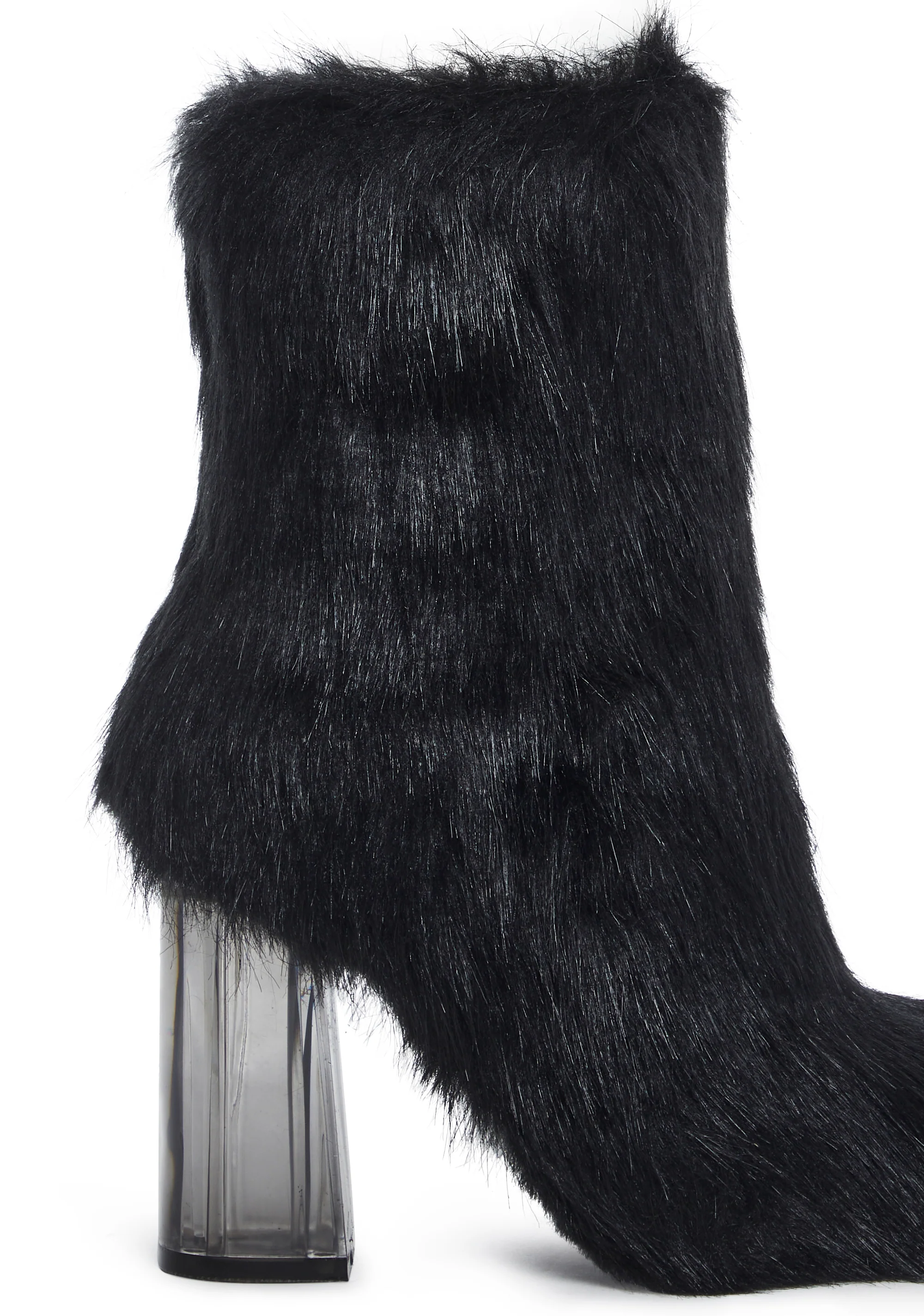 Luv Me Or Hate Me Heeled Boots - Faux Fur - Image 2