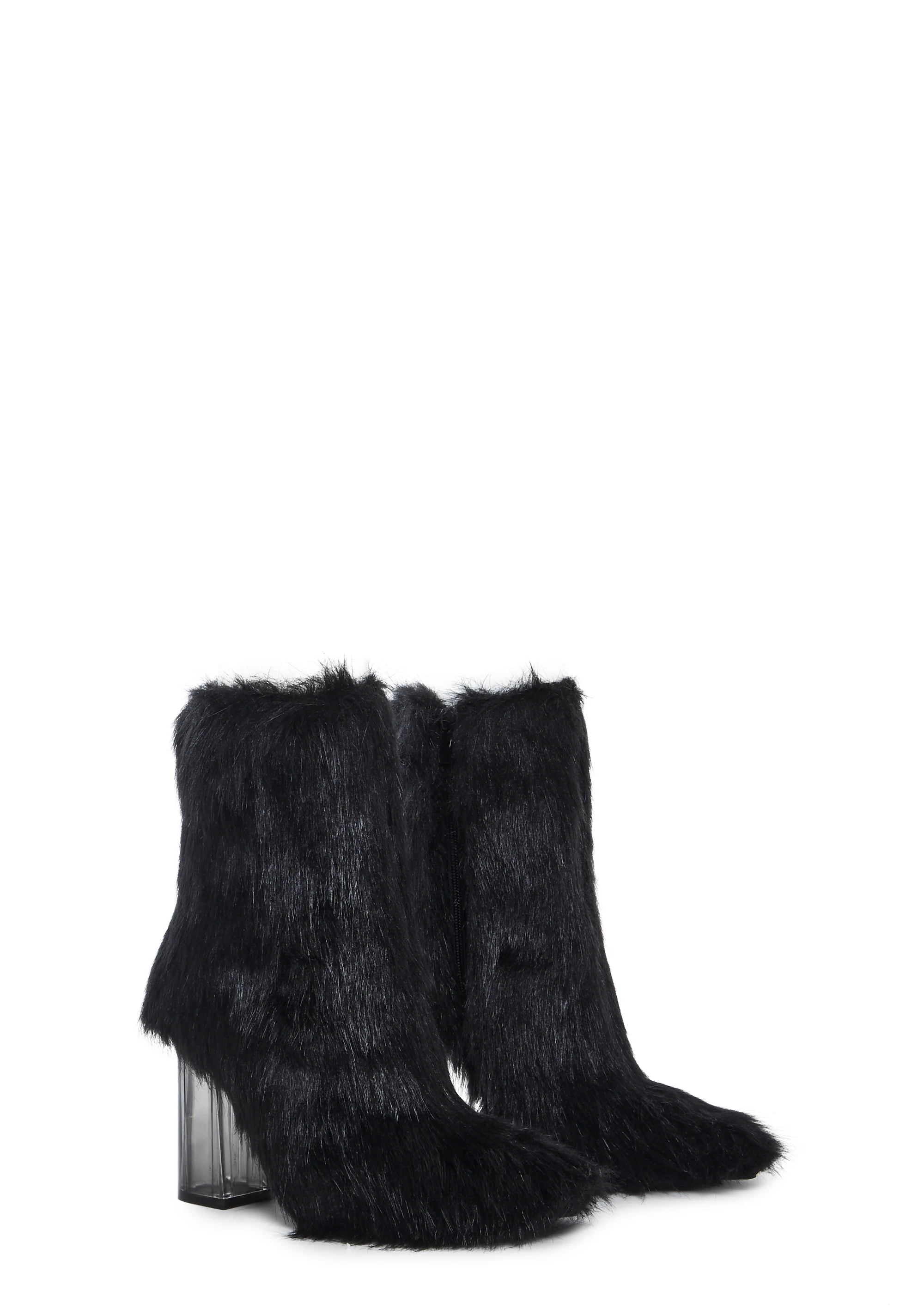Luv Me Or Hate Me Heeled Boots - Faux Fur - Image 3