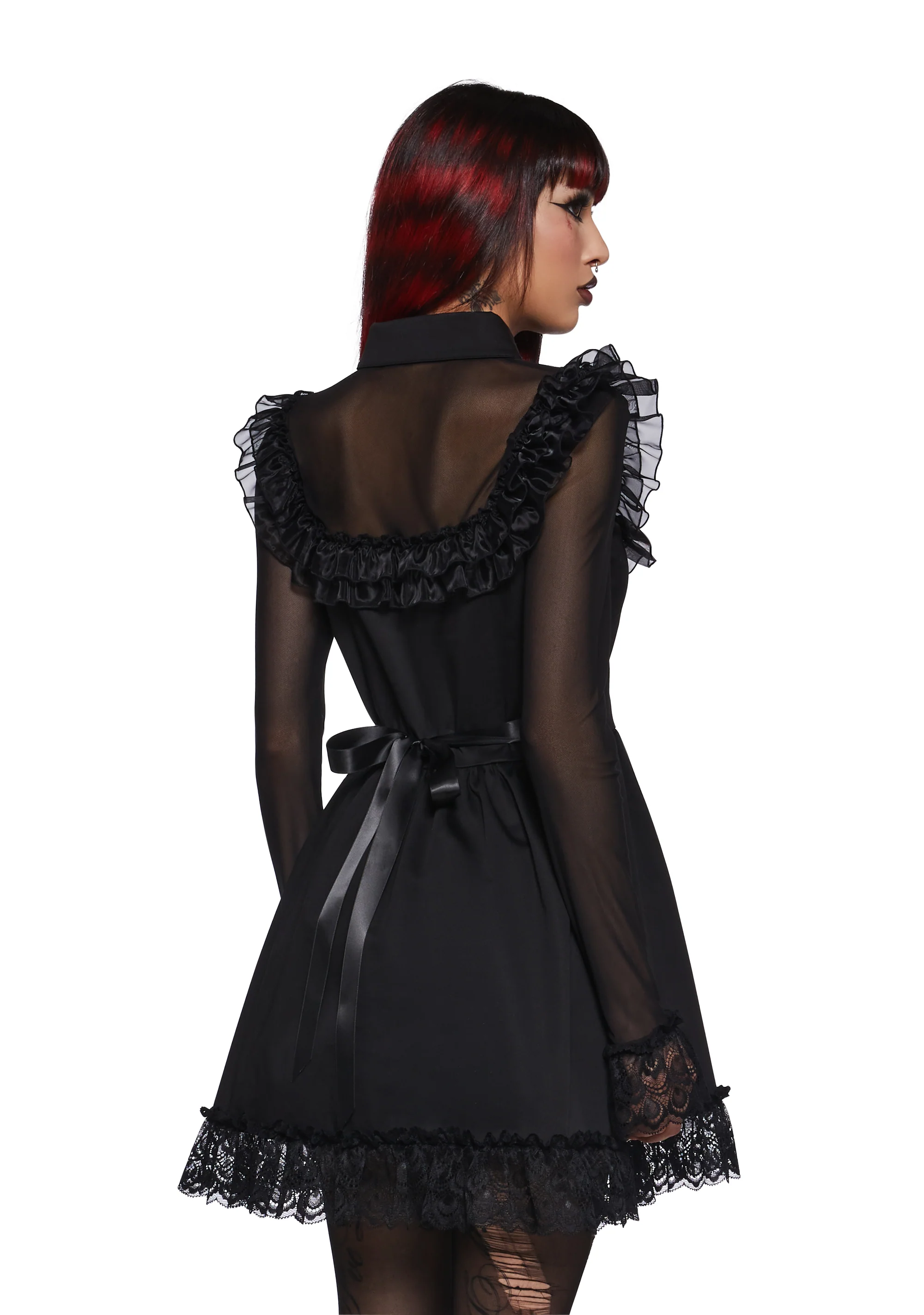 Macabre Fascination Mini Dress - Image 4
