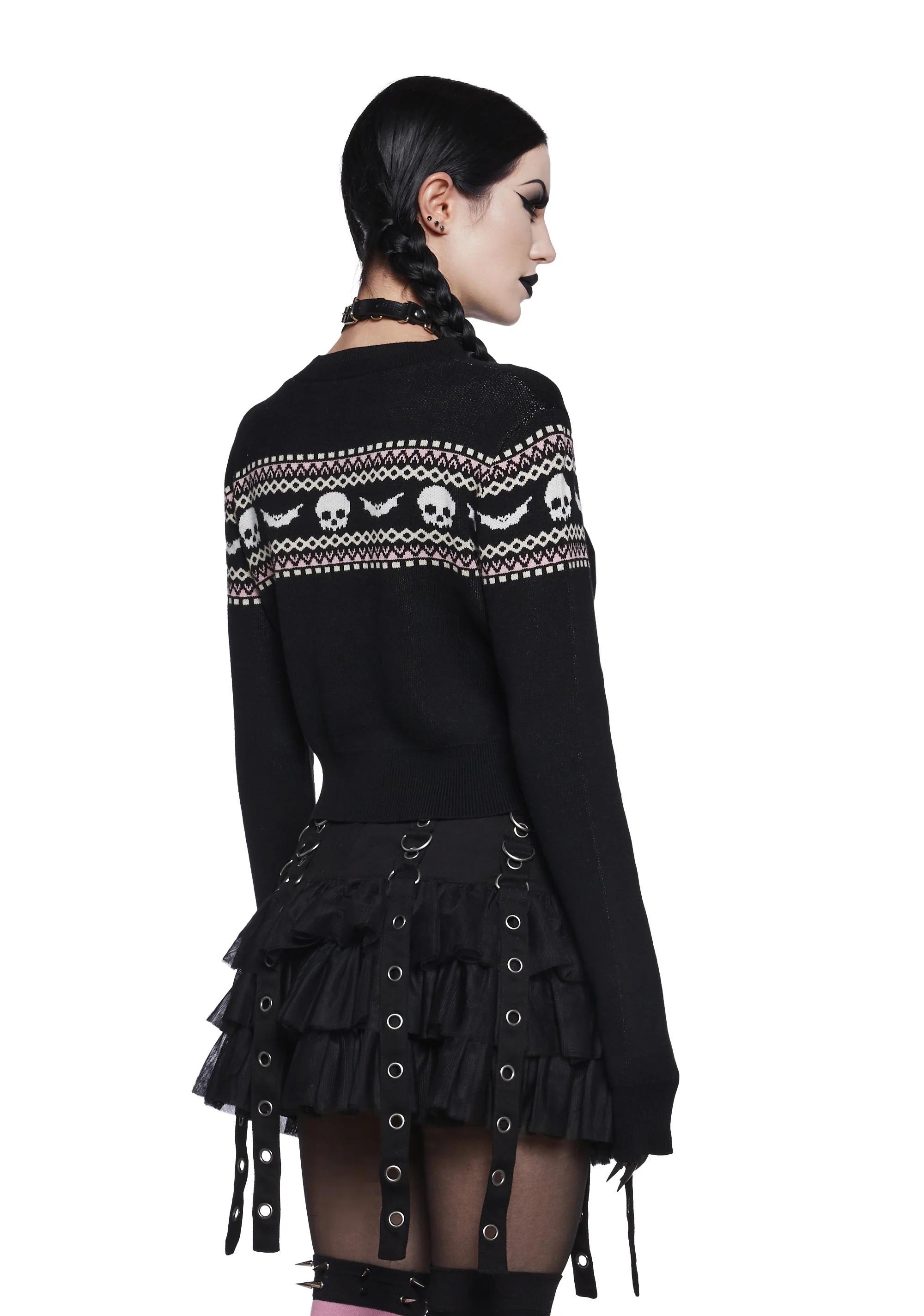Macabre Wishes Crop Sweater - Image 4