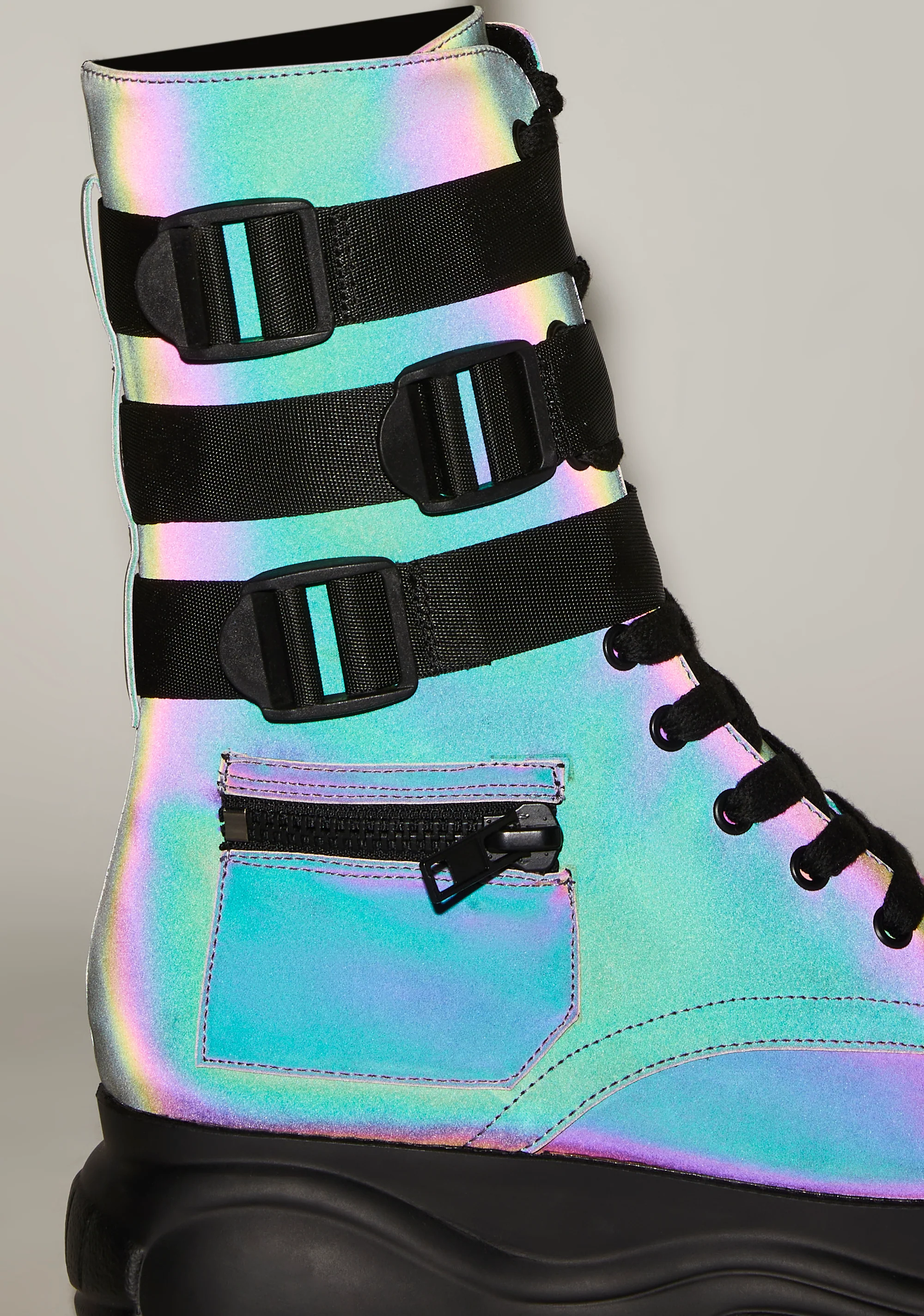 Mad Hustle Pocket Combat Boots - Reflective - Image 5