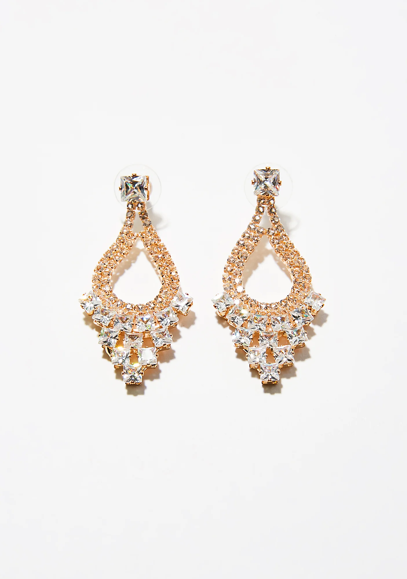 Made Of Money Rhinestone Earrings - Image 2