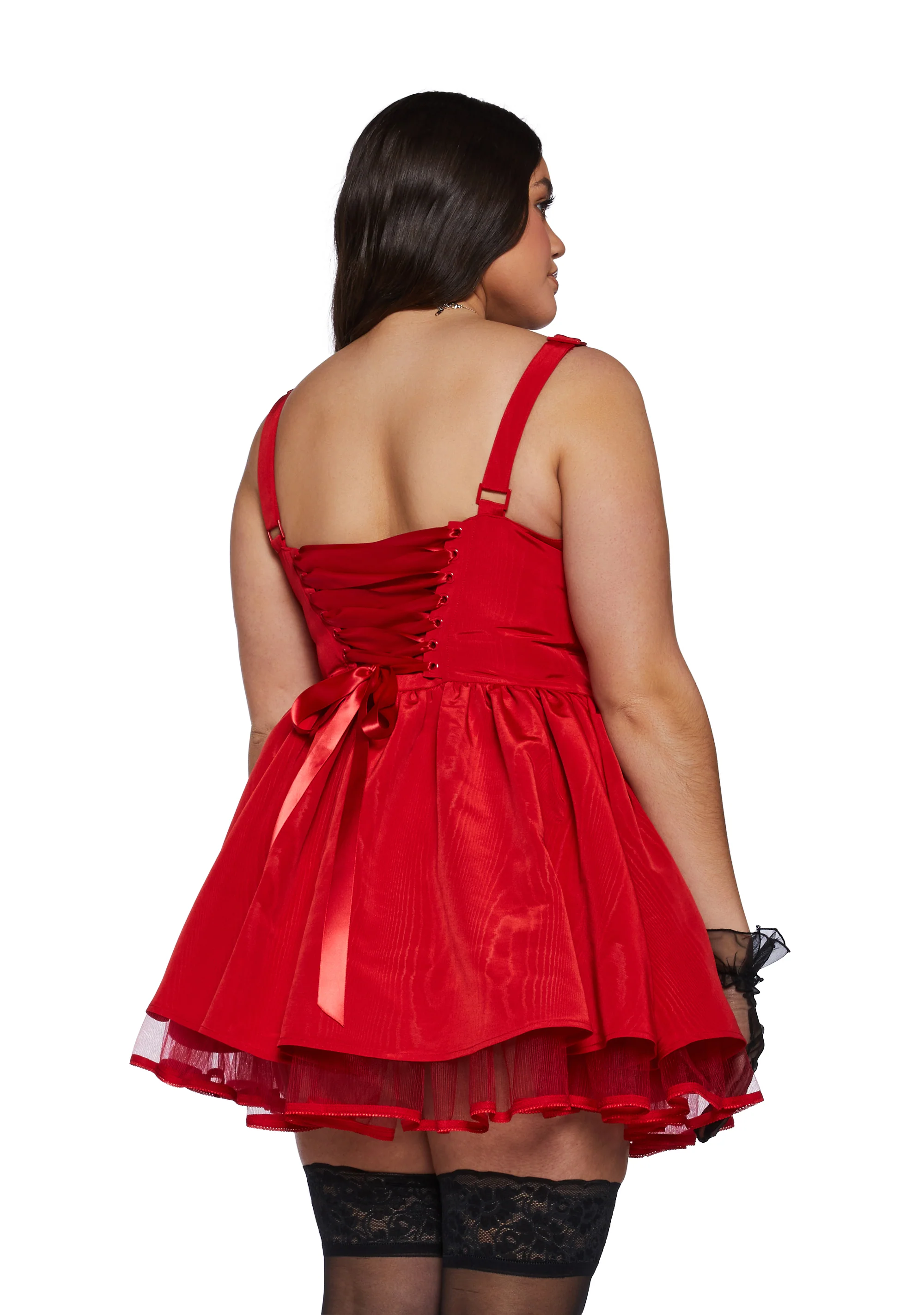 Plus Magic Moves Corset Dress - Red - Image 4