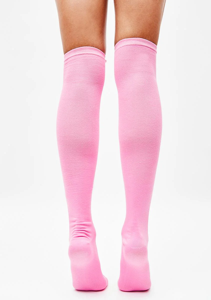 Magic's Here Thigh High Socks - Pink - Image 3