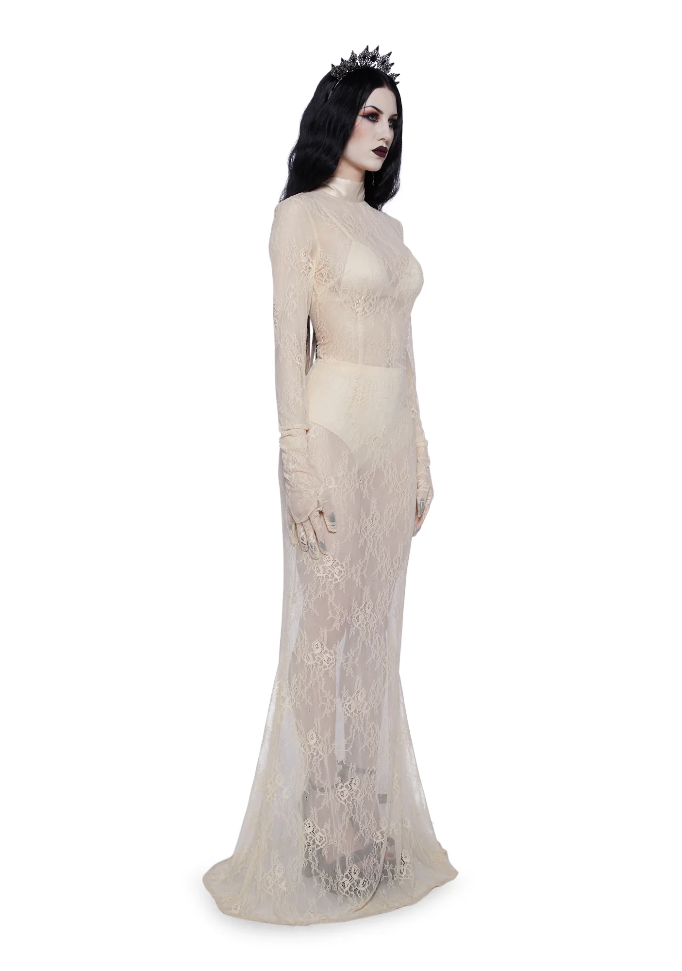Majesty Masque Maxi Dress Set - Off White - Image 3