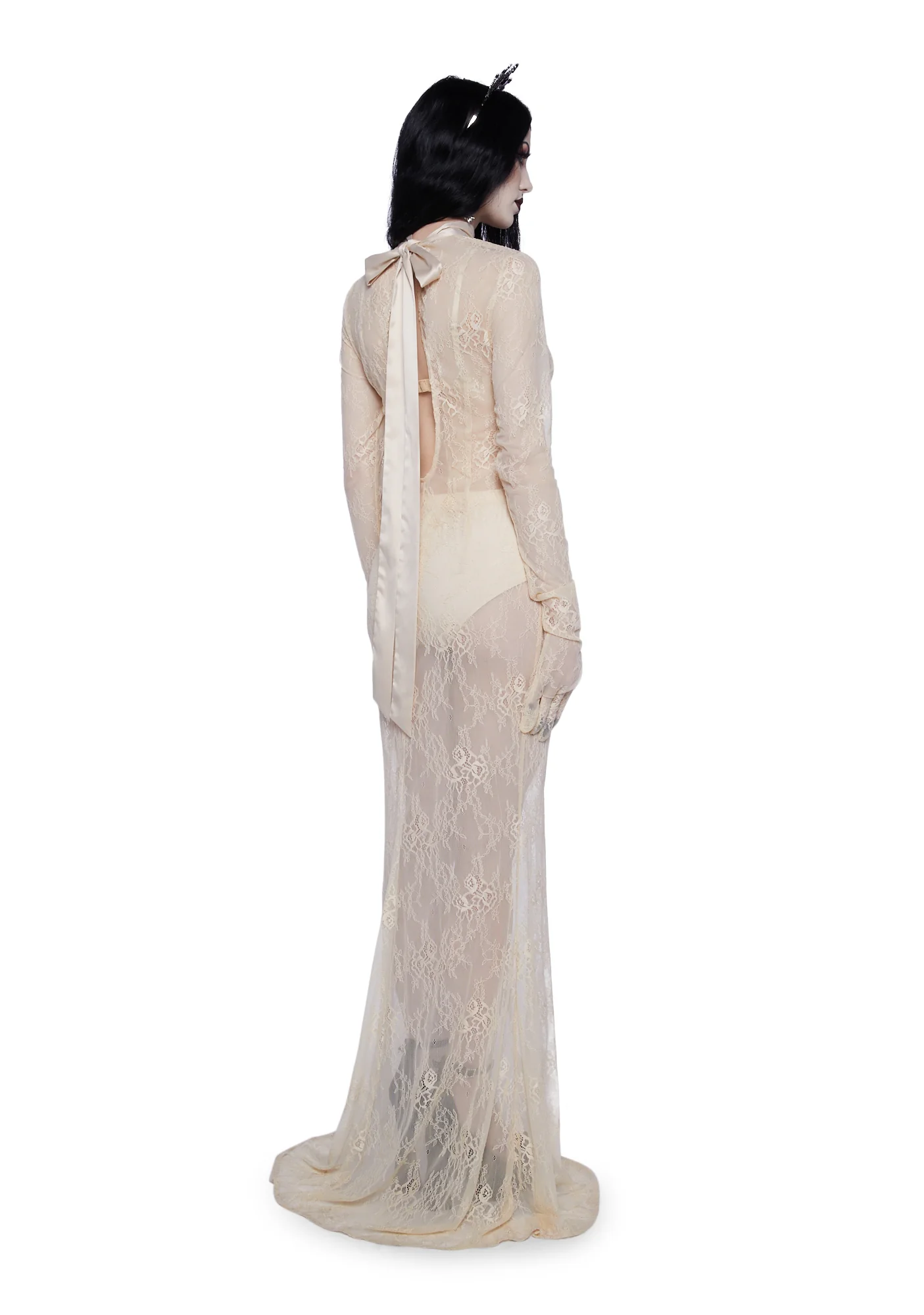 Majesty Masque Maxi Dress Set - Off White - Image 4