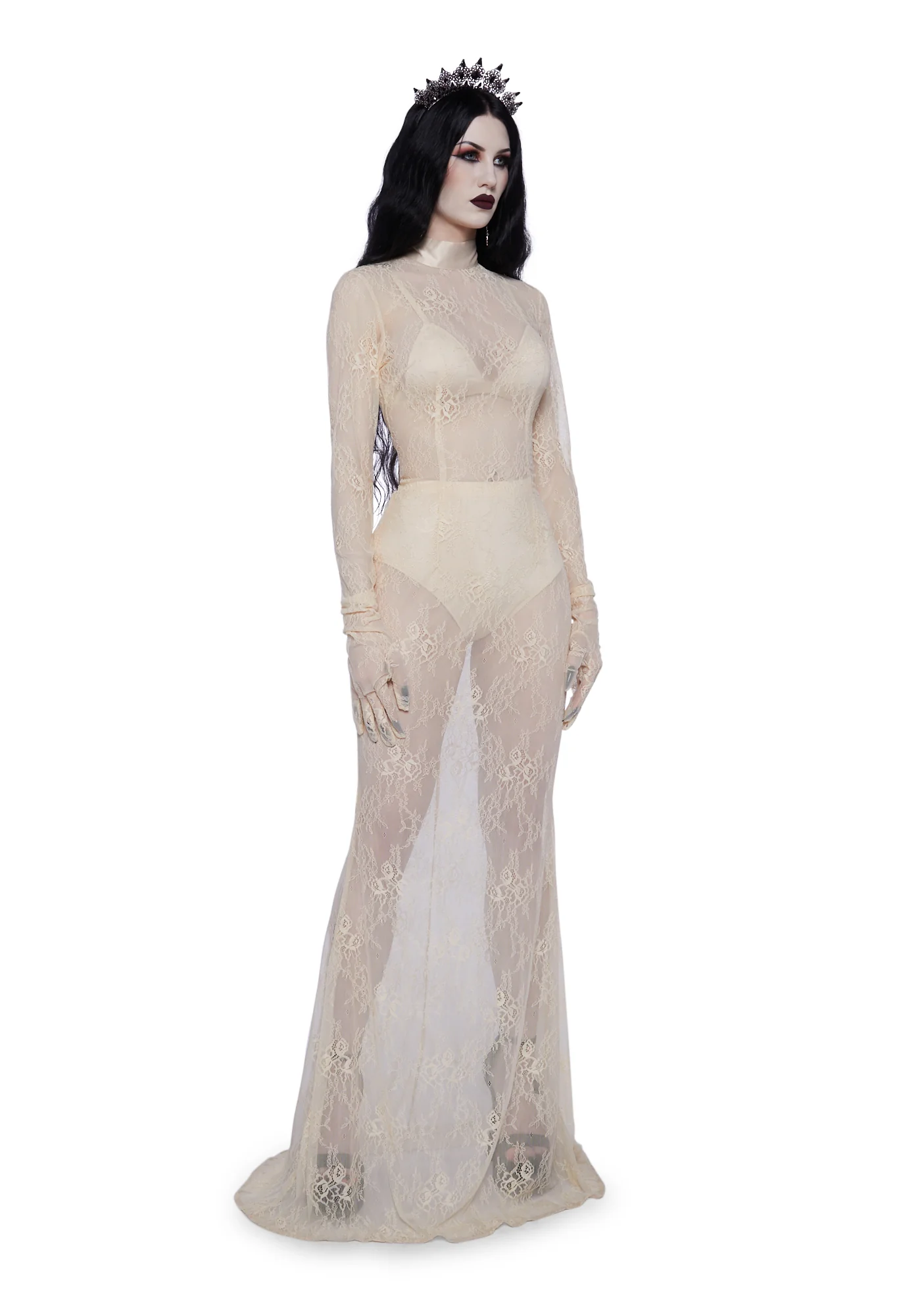 Majesty Masque Maxi Dress Set - Off White - Image 5