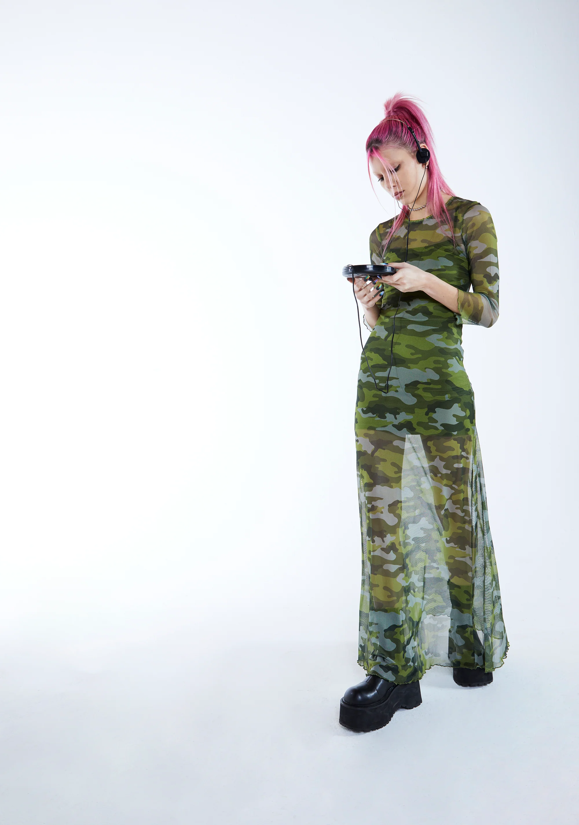 Majorly In Love Camo Mesh Maxi Dress - Image 6