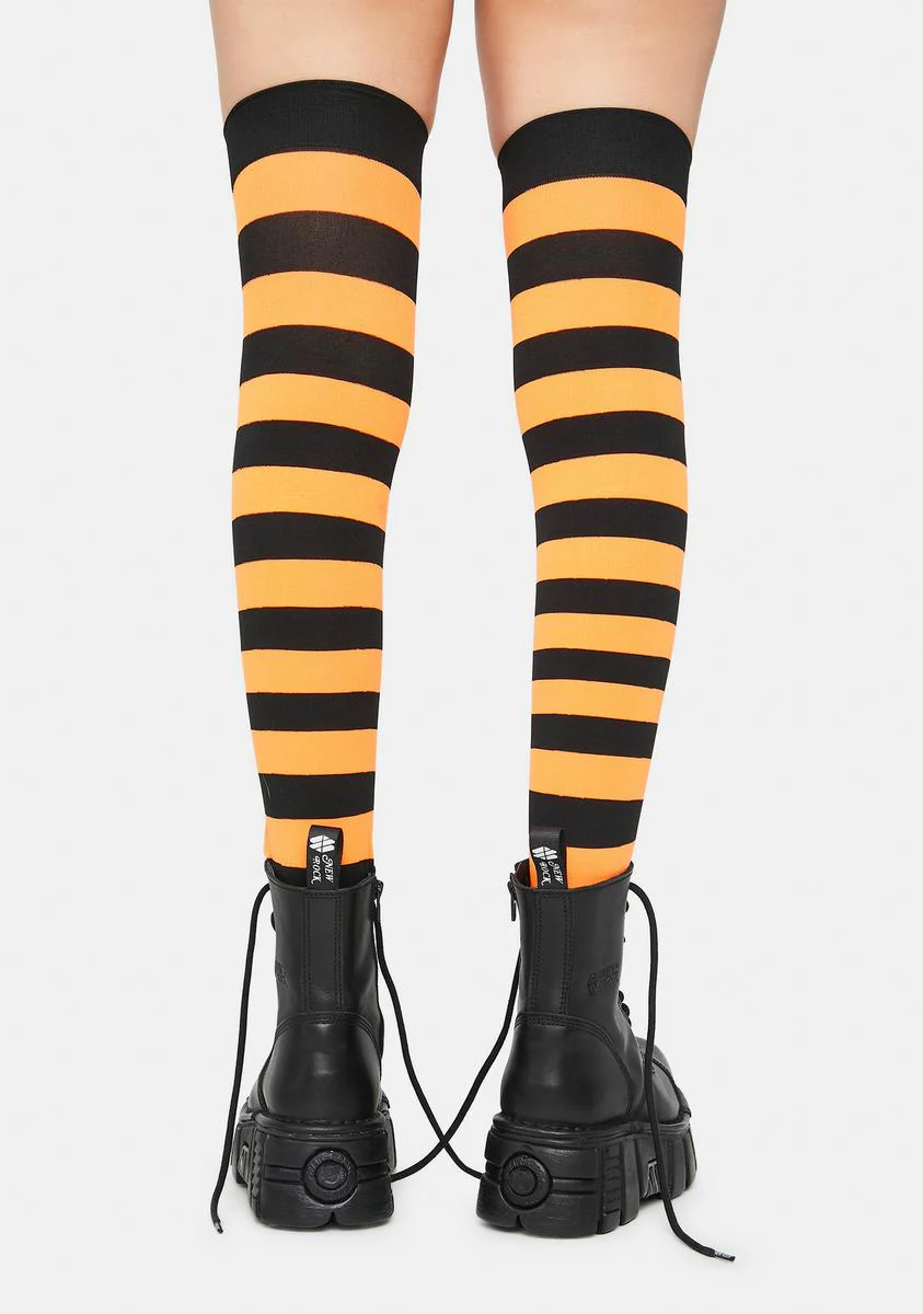 Make U Pay Striped Thigh Highs - Image 3