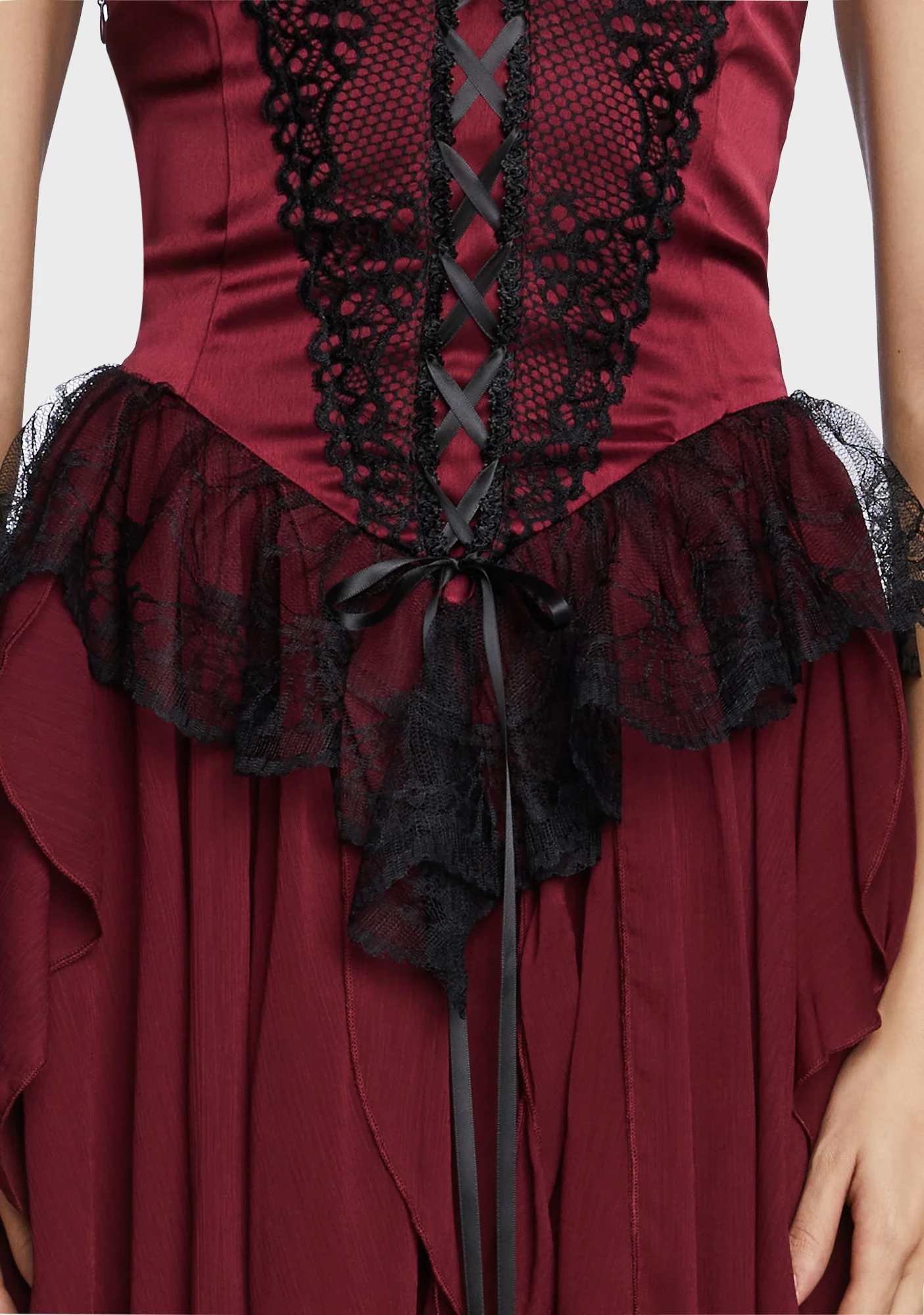 Maroon Flowy Dress - Image 2