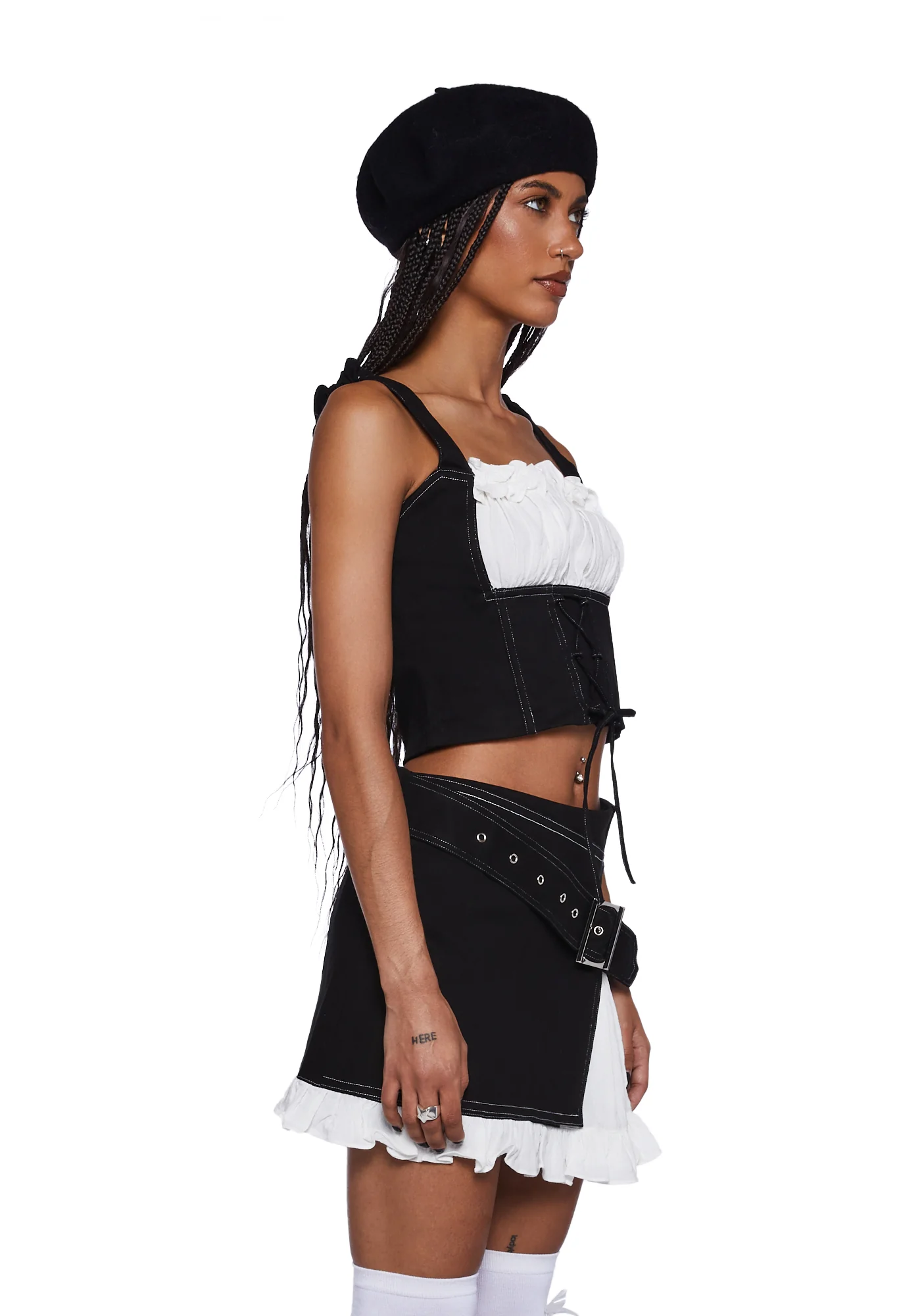 Mary Jane Denim Crop Top - Image 3