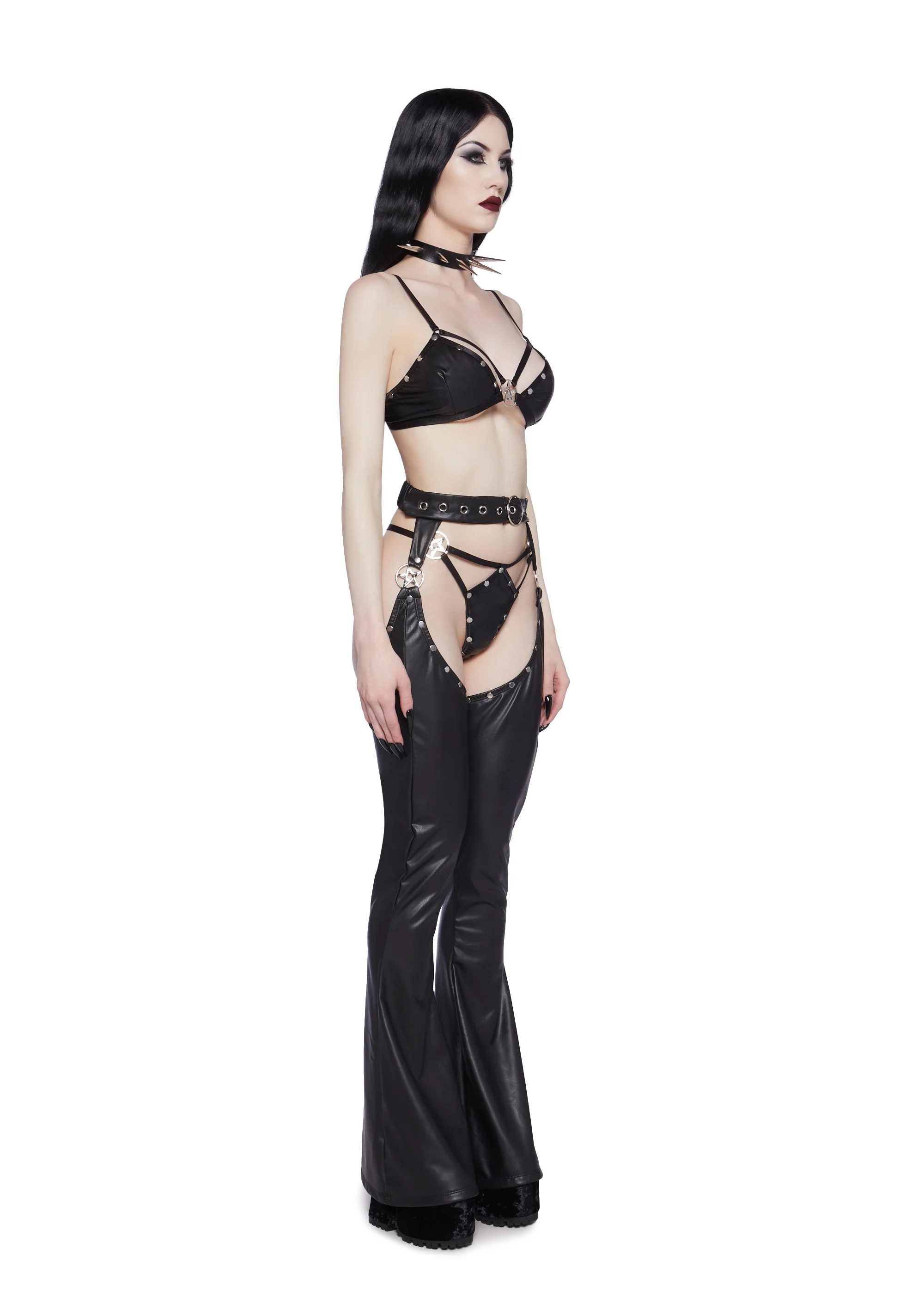 Shadows Die Bra And Chaps Set - Image 3