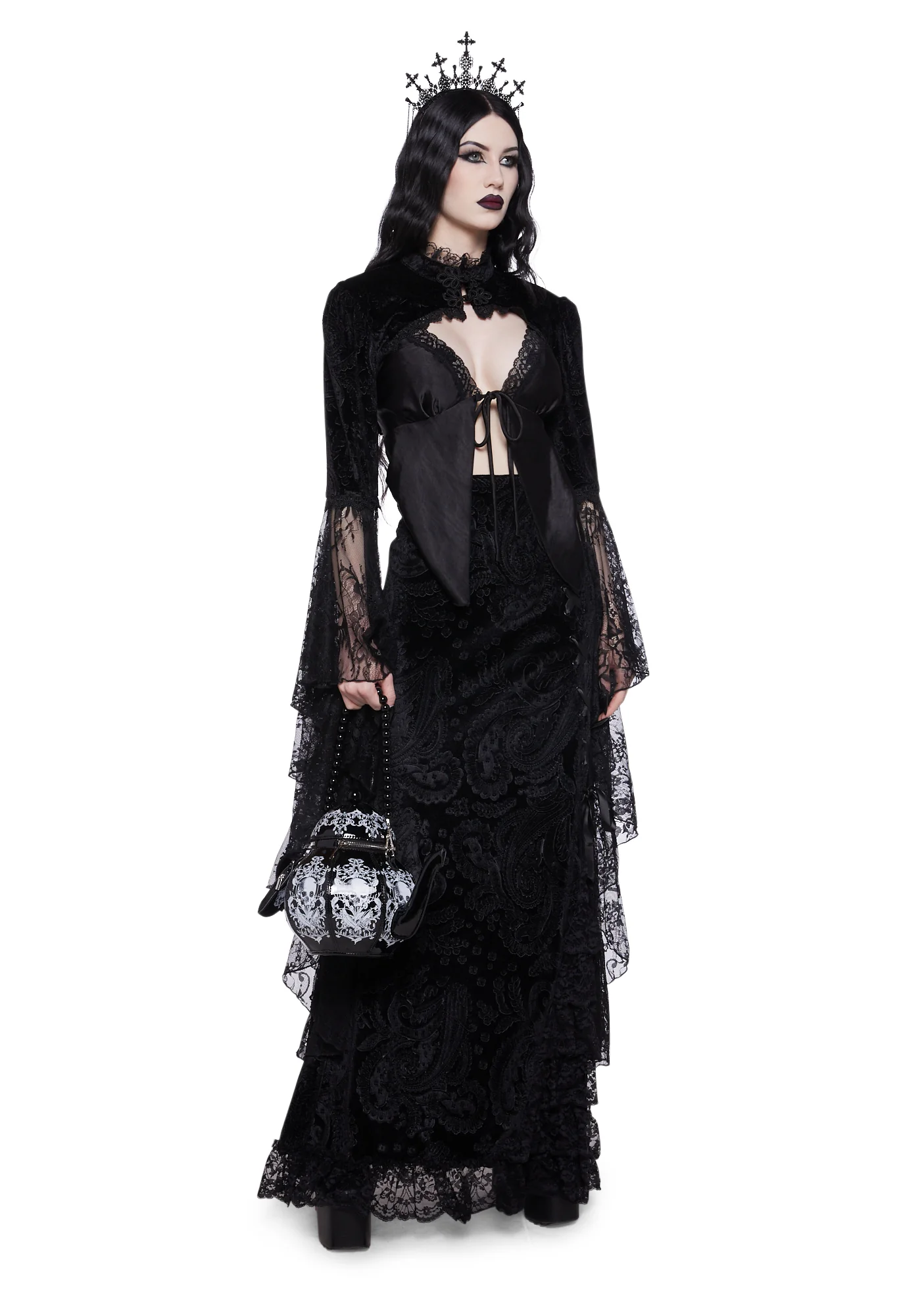 Veiled Sorrows Maxi Skirt - Image 2