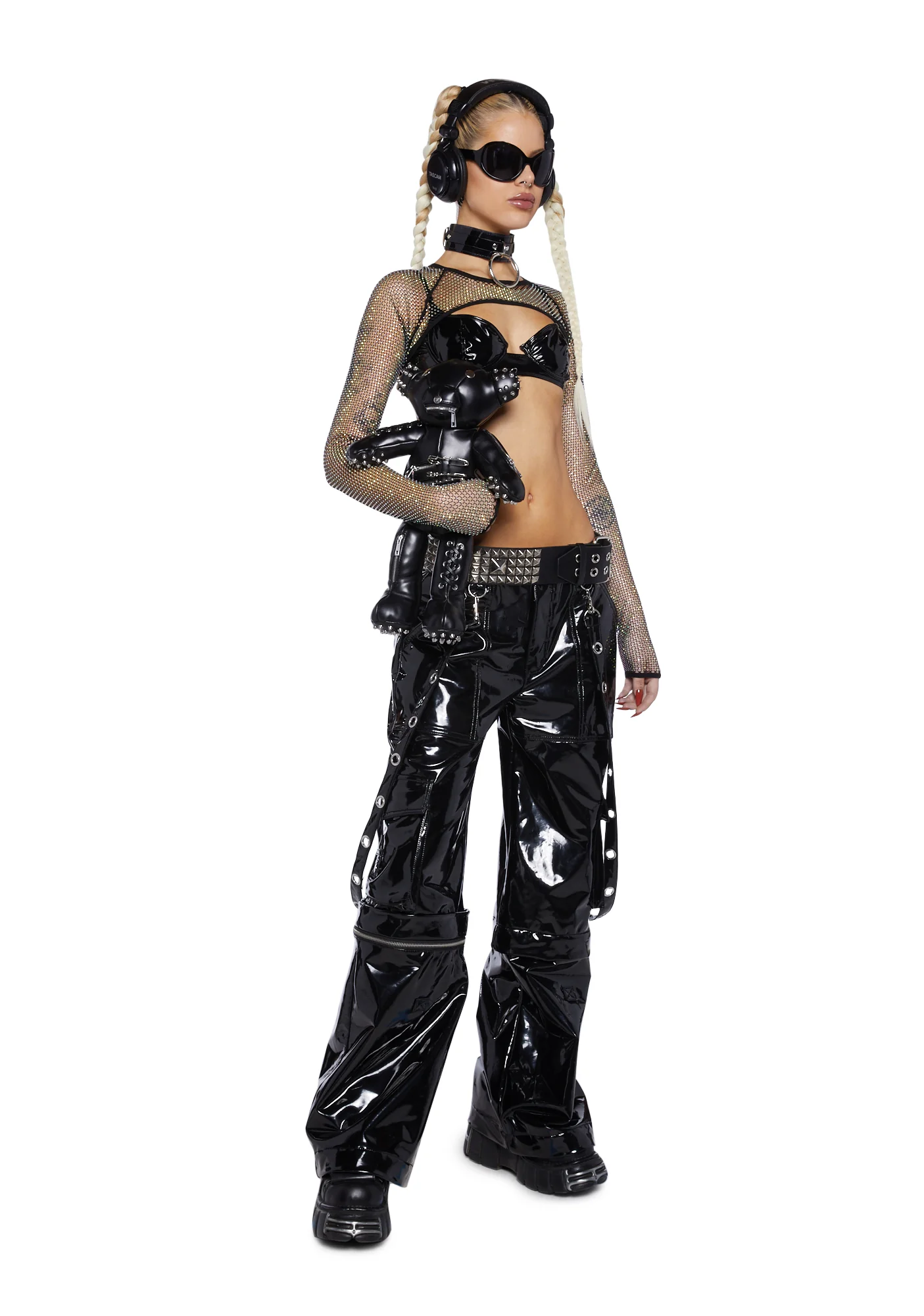 Mayhem Mindset Fishnet Shrug - Black - Image 2