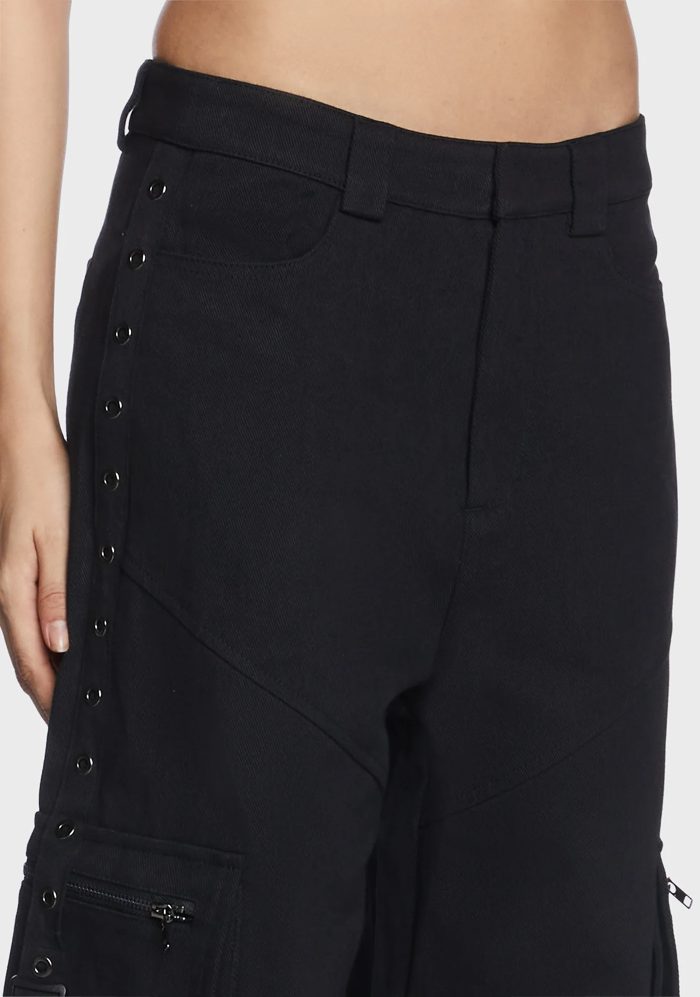 Medium Waist Loose Cargo Trousers - Image 2