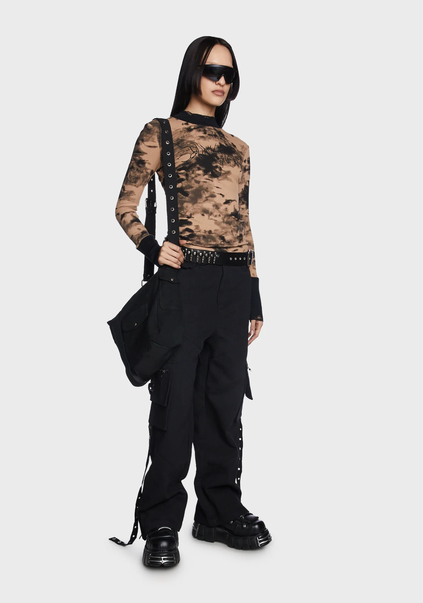 Medium Waist Loose Cargo Trousers - Image 5