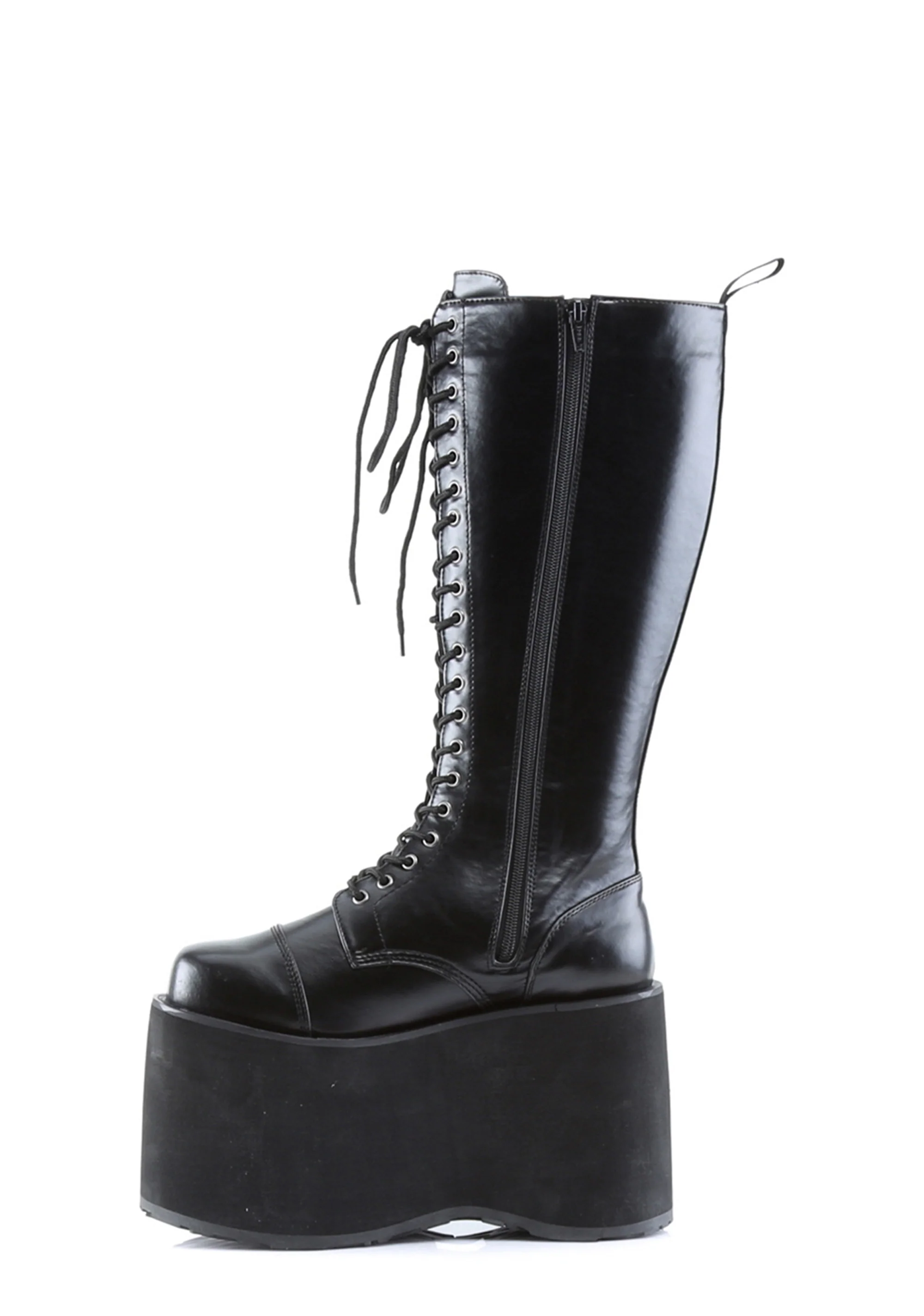 Mega-602 Platform Knee High Combat Boots - Image 4