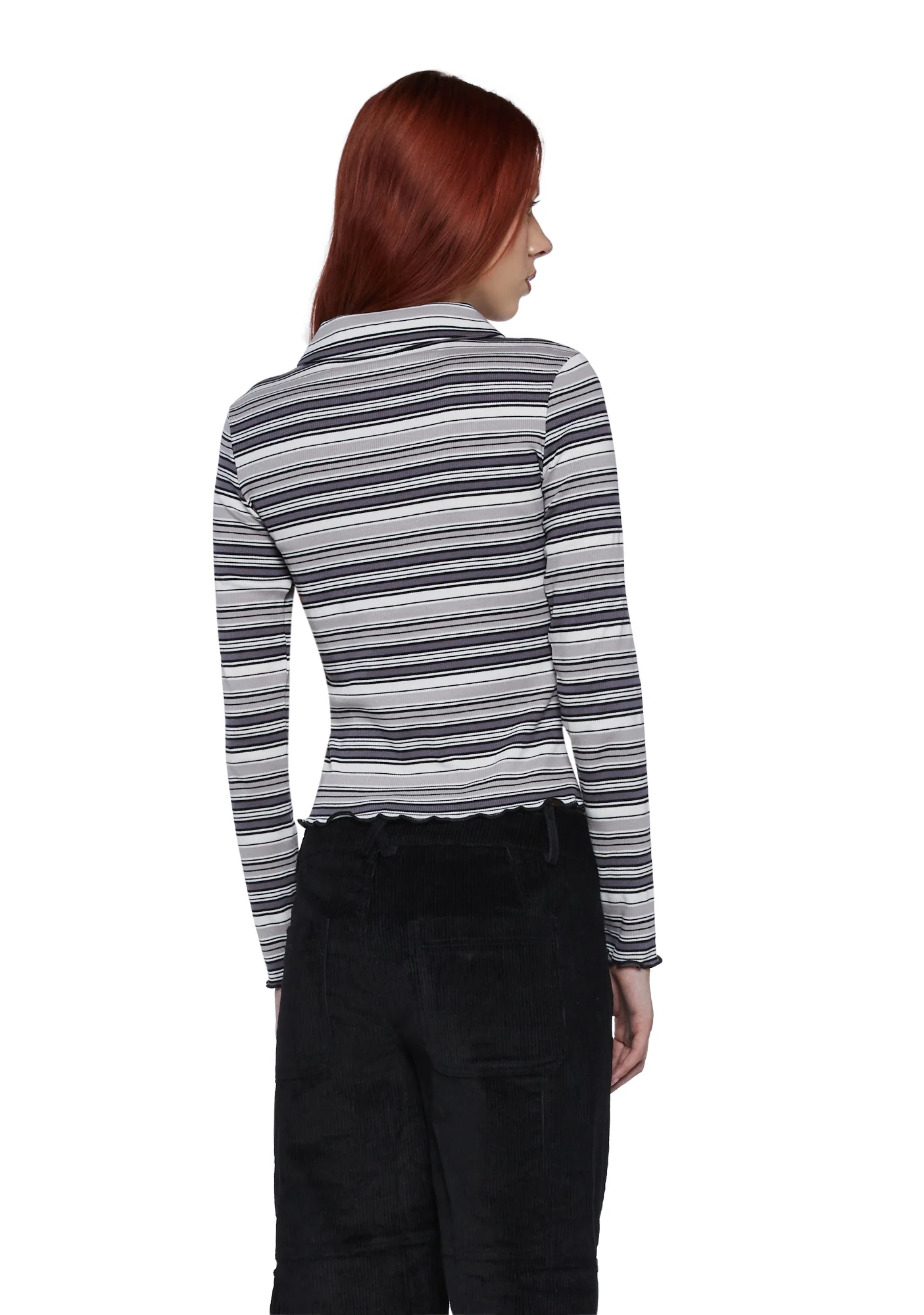 Mellow Mornings Long Sleeve Top - Gray - Image 4