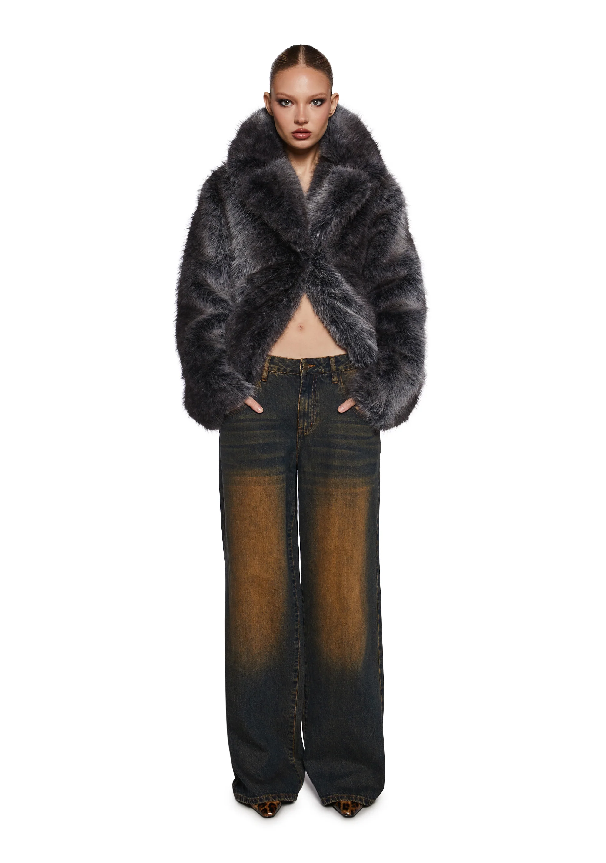 Melora Faux Fur Coat - Image 6