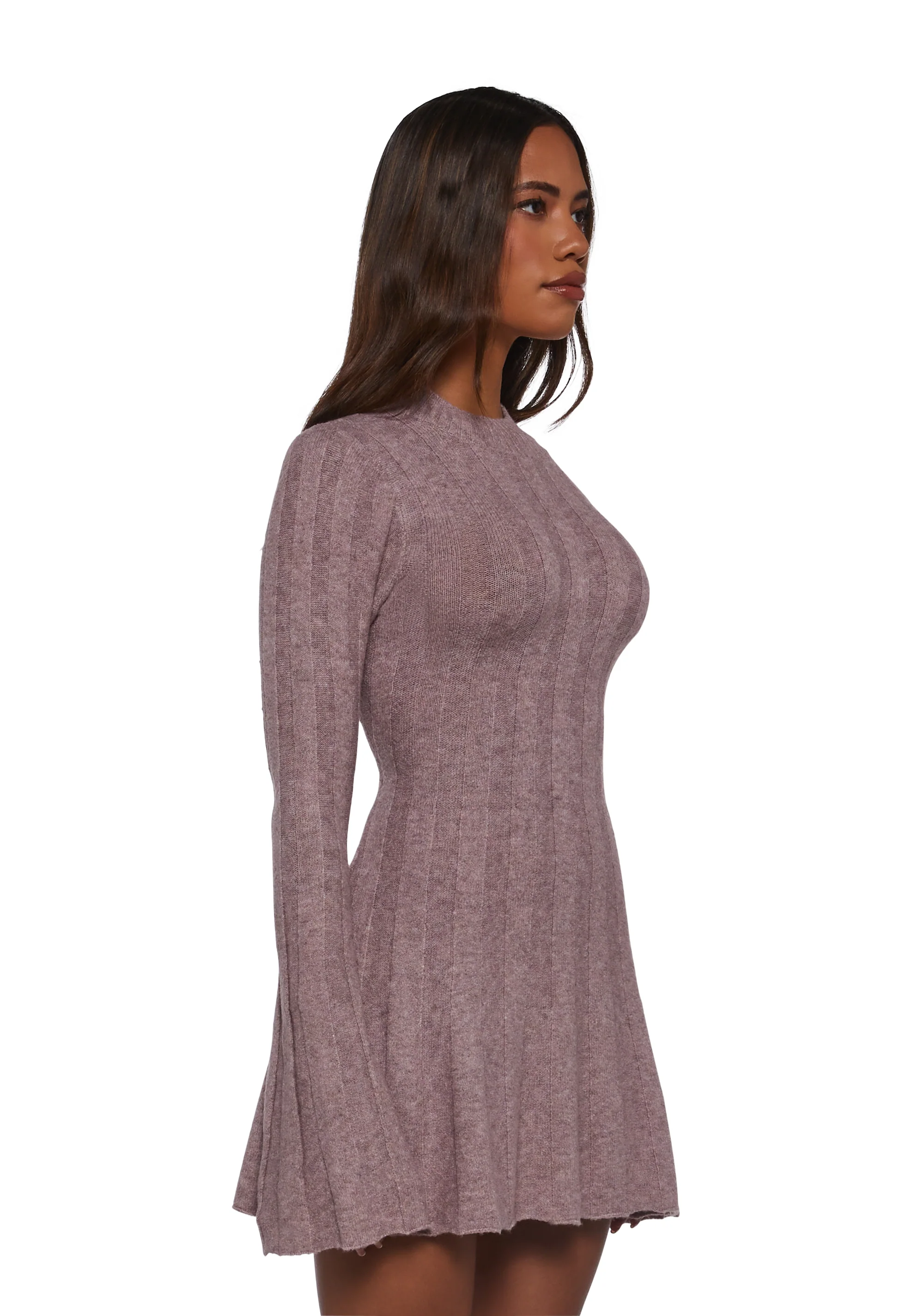 Cafe Reverie Mini Dress - Purple - Image 3
