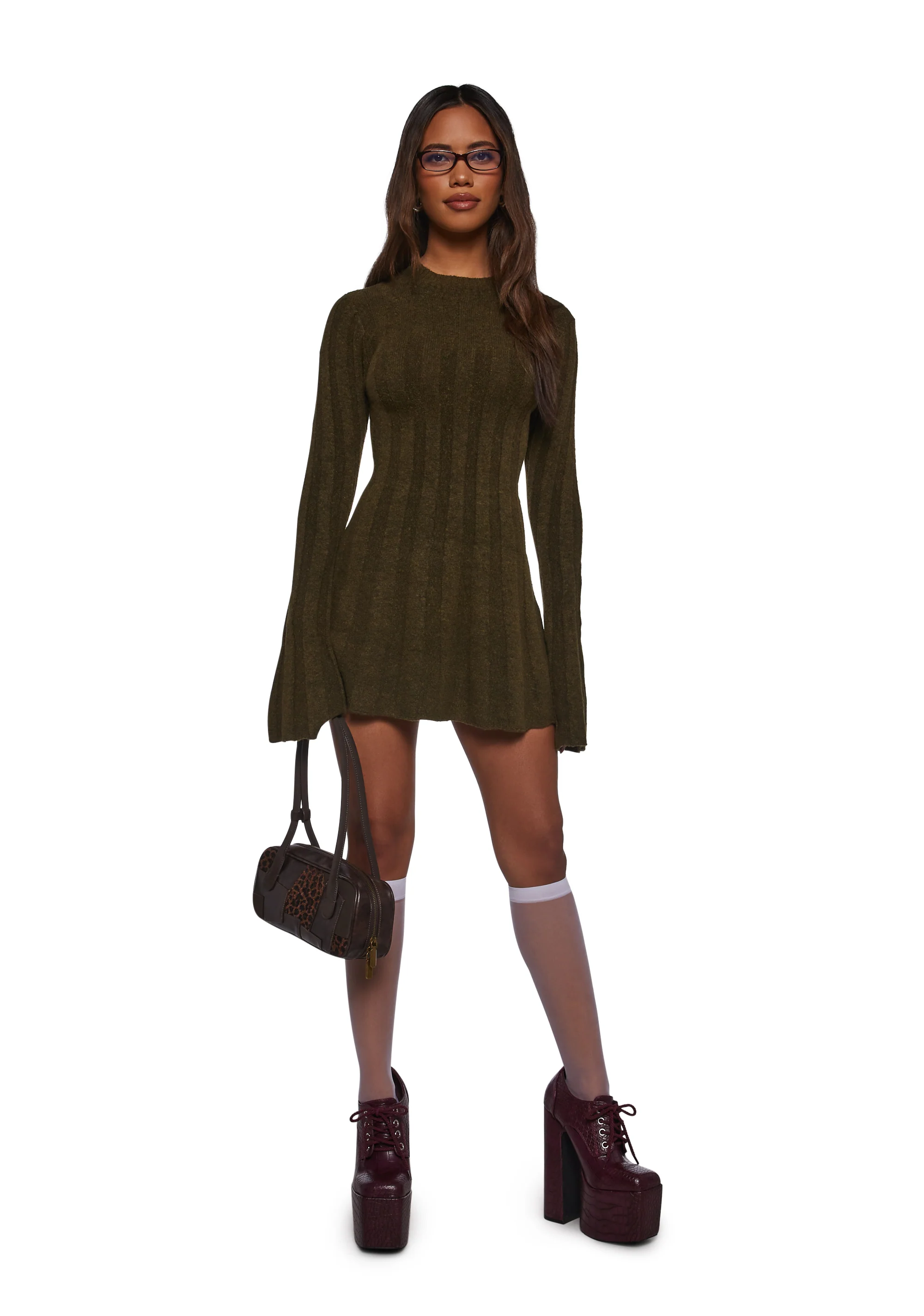 Cafe Reverie Mini Dress - Green - Image 2