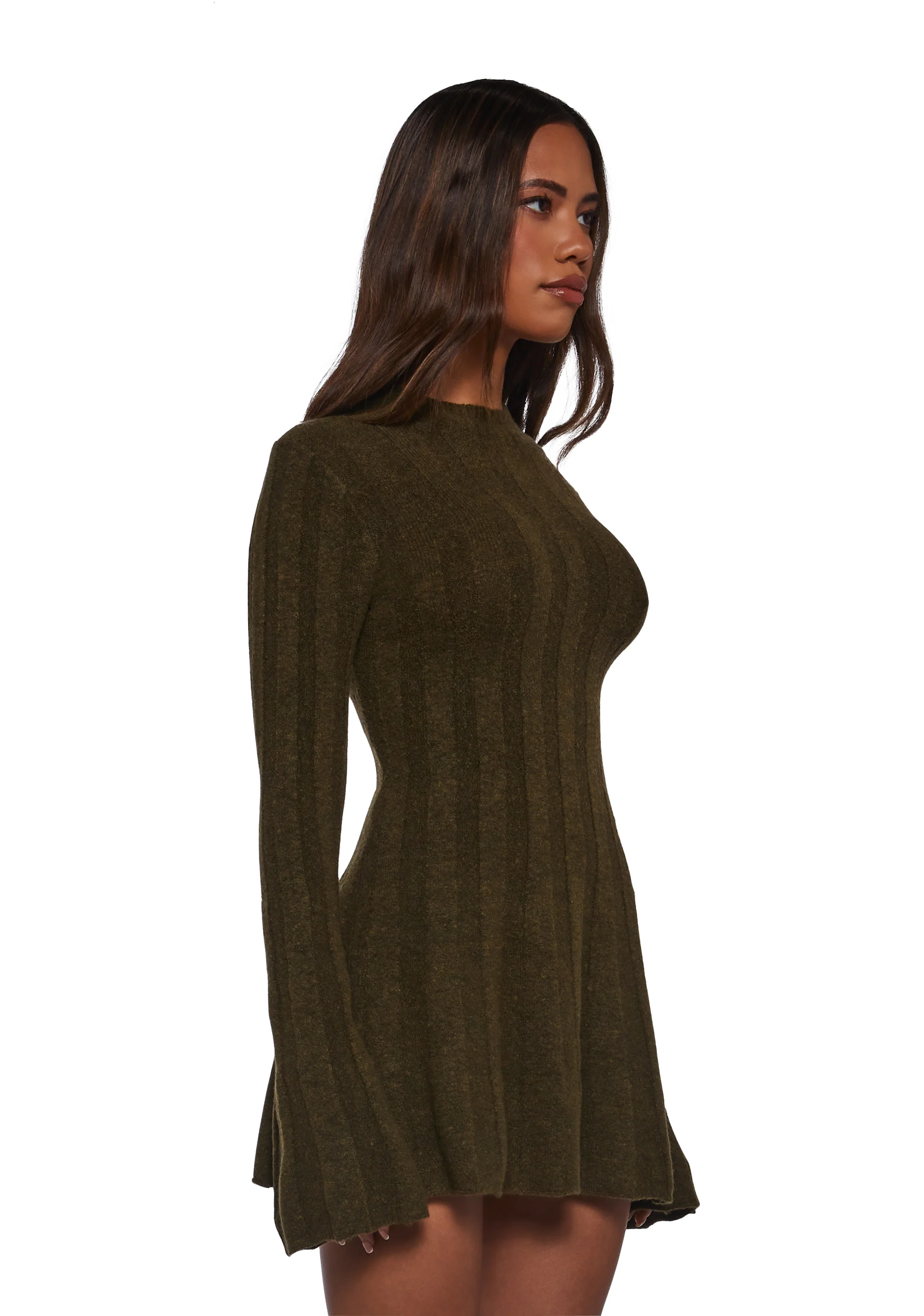 Cafe Reverie Mini Dress - Green - Image 3