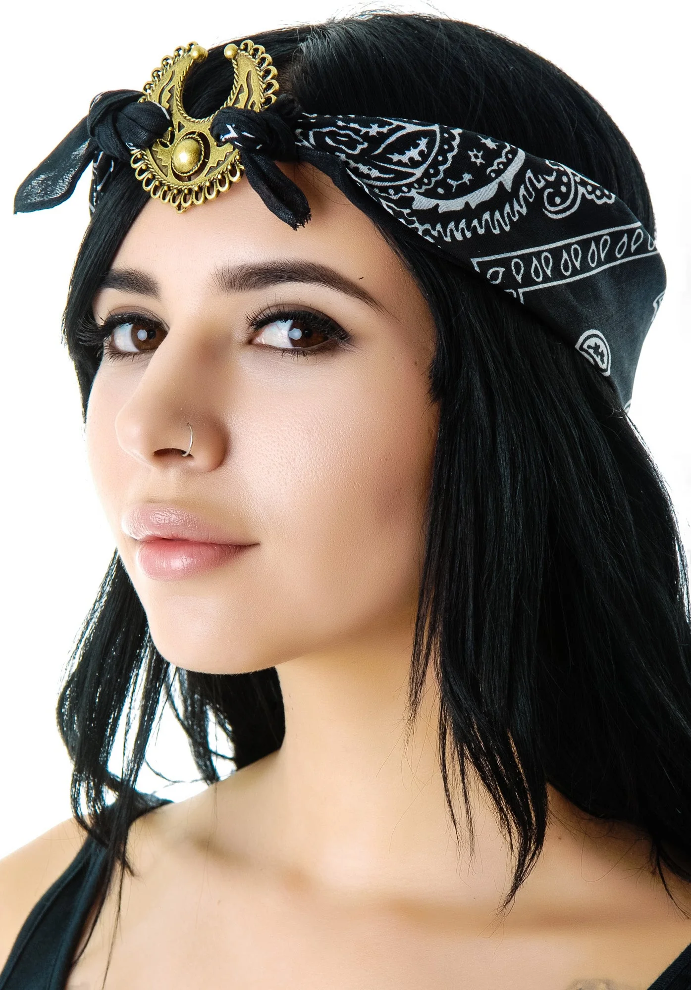 Mercutio Scarf Headpiece - Purple - Image 9