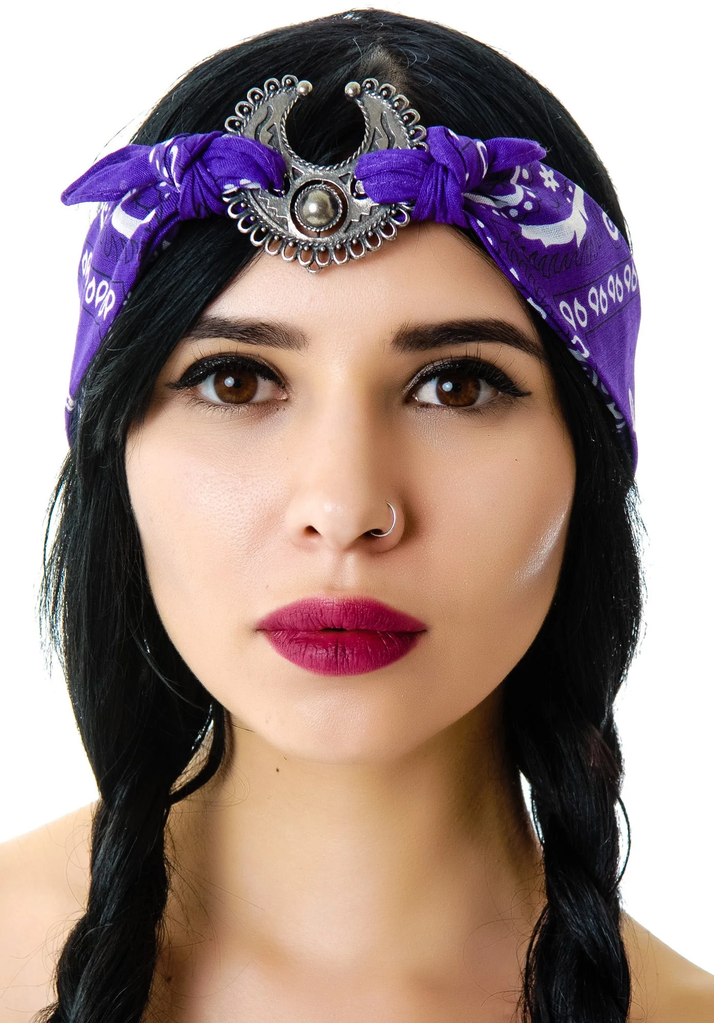 Mercutio Scarf Headpiece - Red - Image 5