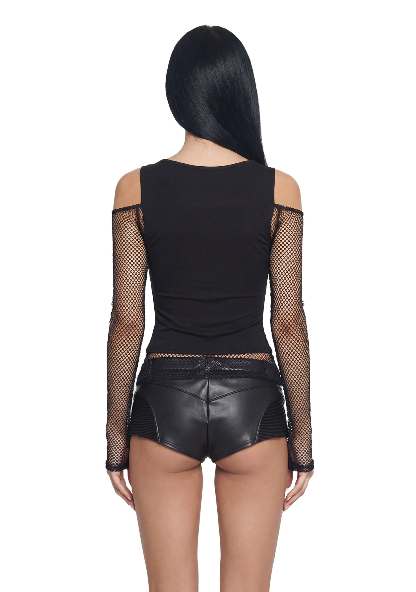 Cypher Cut Out Fishnet Top - Image 4
