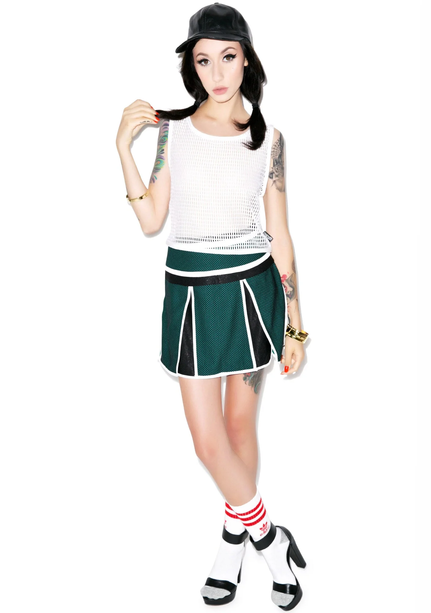 Mesh Crop Top - White - Image 4