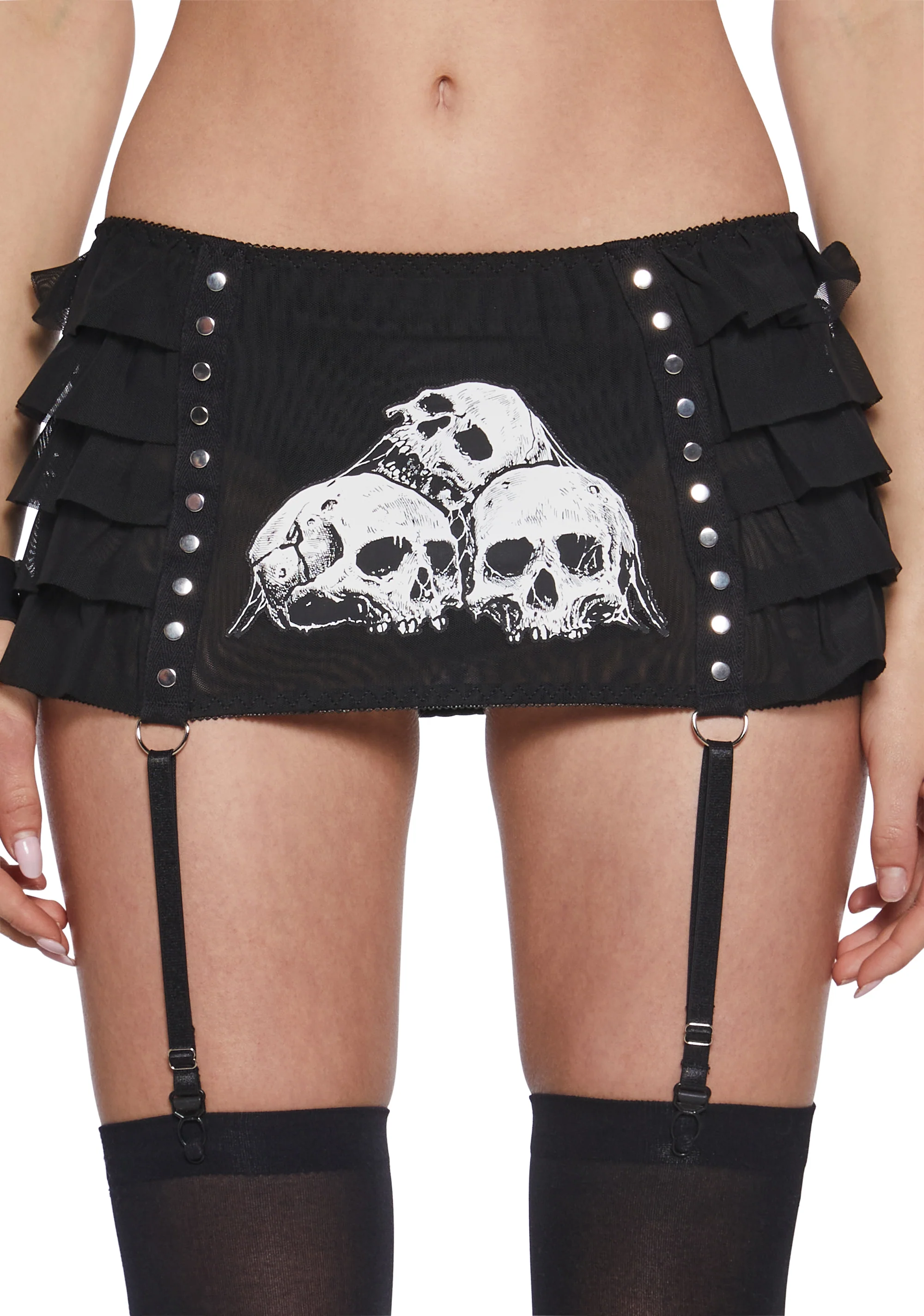 Skull Garter Mini Skirt - Image 5