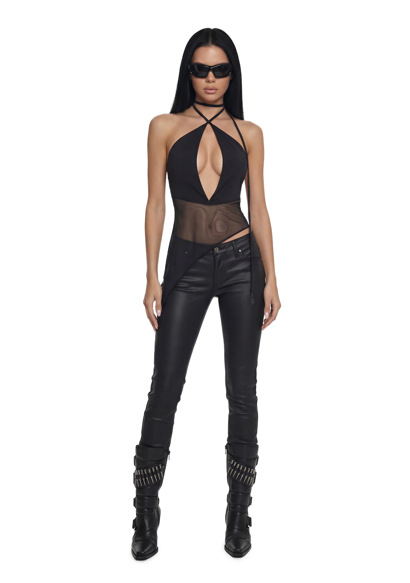 Analog  Asymmetrical Halter Top - Image 2
