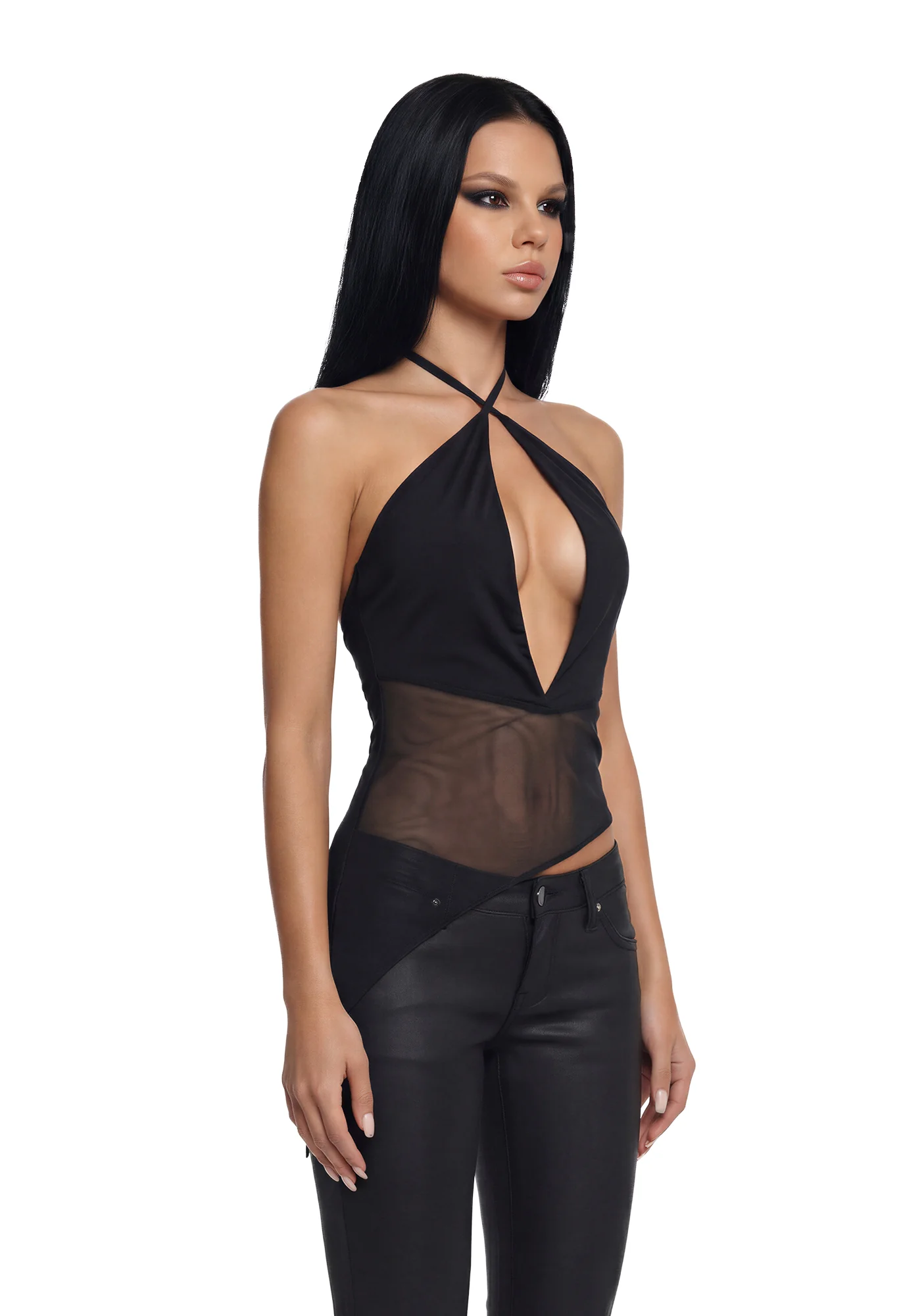Analog  Asymmetrical Halter Top - Image 3