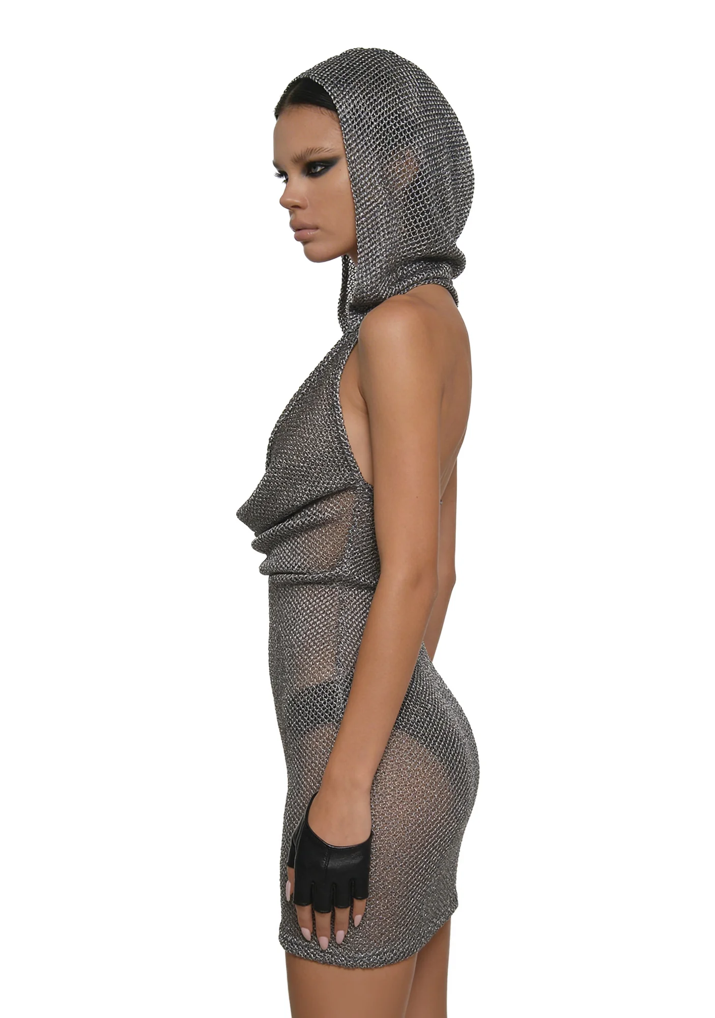 Analog Hooded Cowl Neck Dress - Image 3
