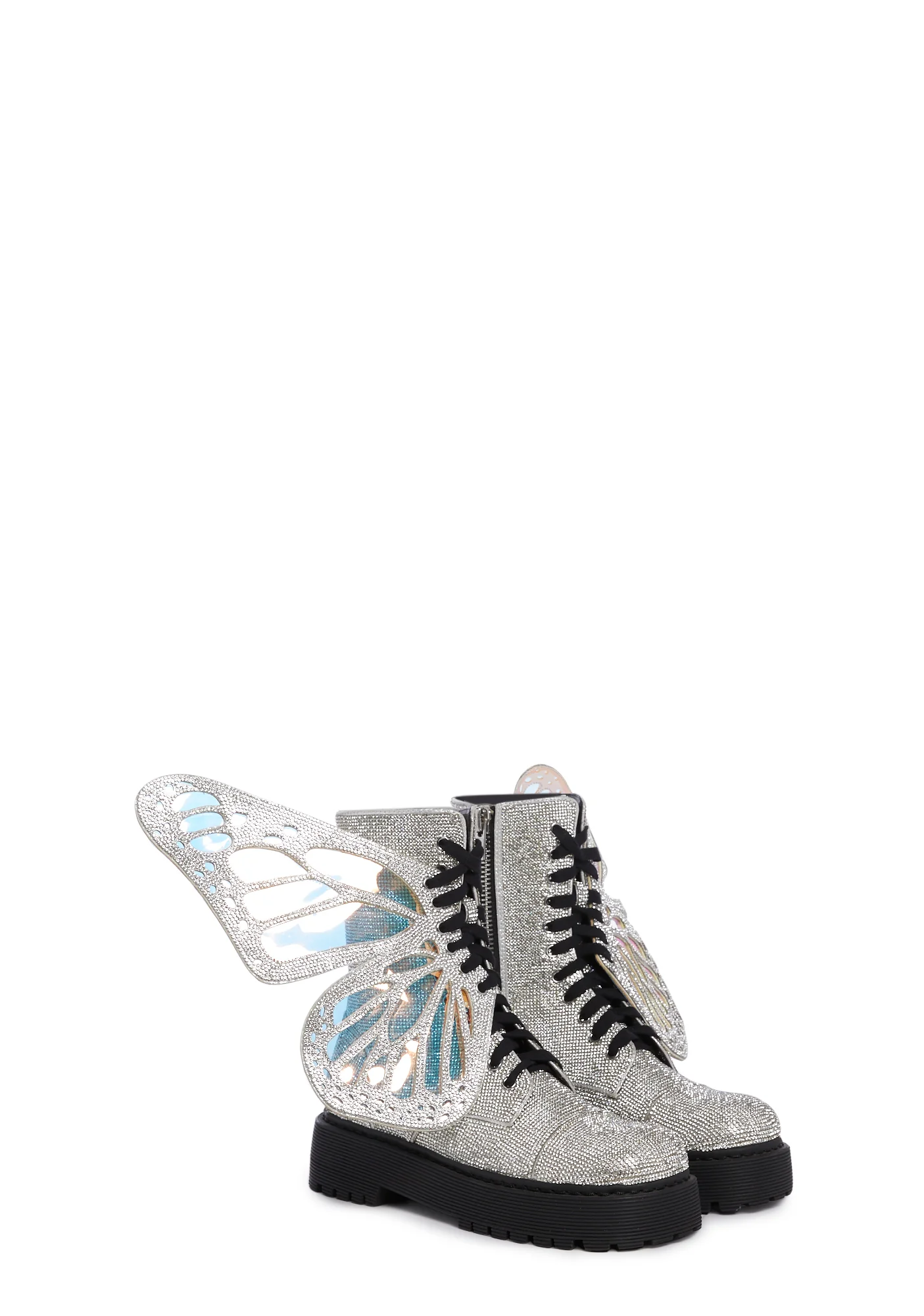 Metamorphic Butterfly Boots - Silver - Image 3