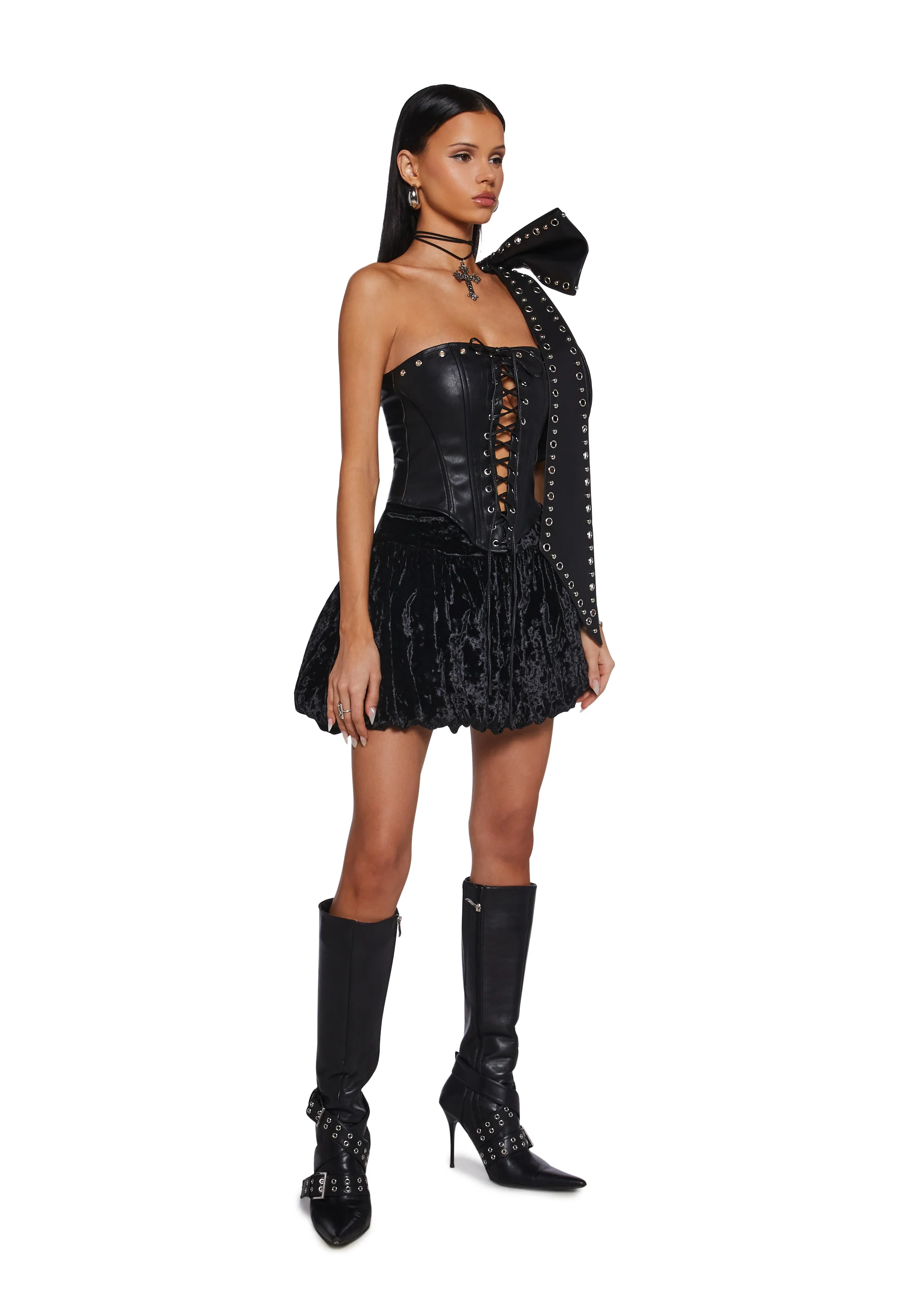 Midnight Crush Bubble Mini Skirt - Image 5