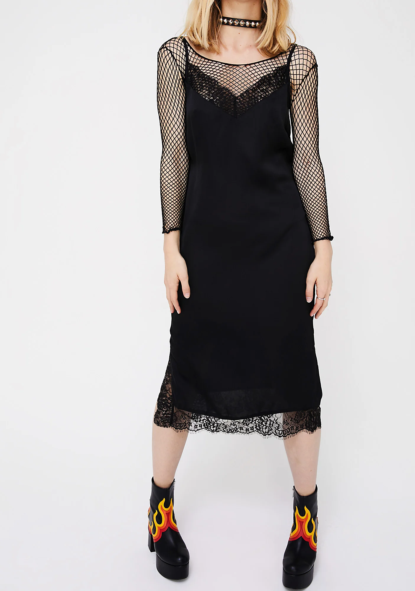 Midnight Don't Slip Midi Dress - Image 3