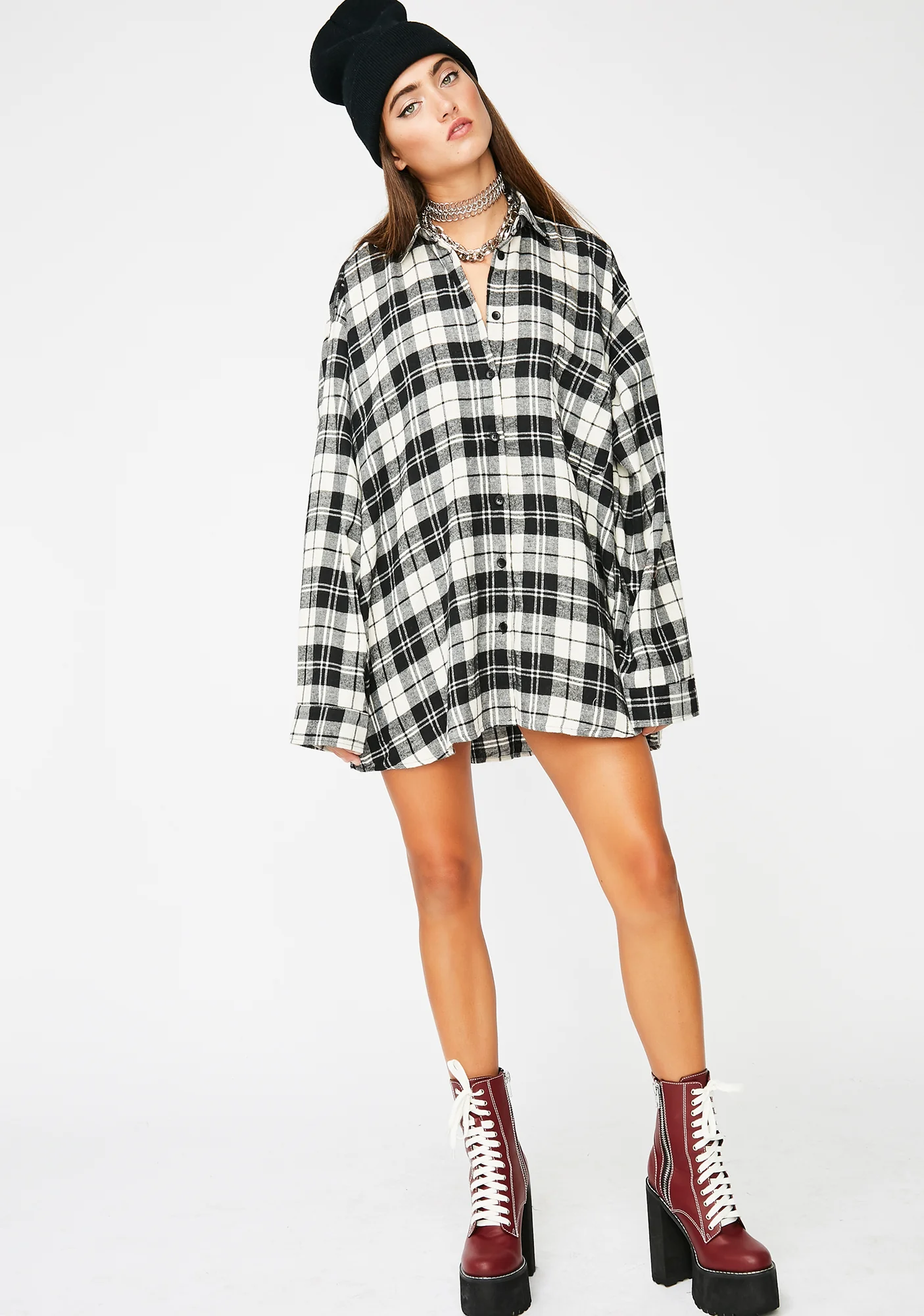 Midnight Flexin Hard Flannel Top - Image 3