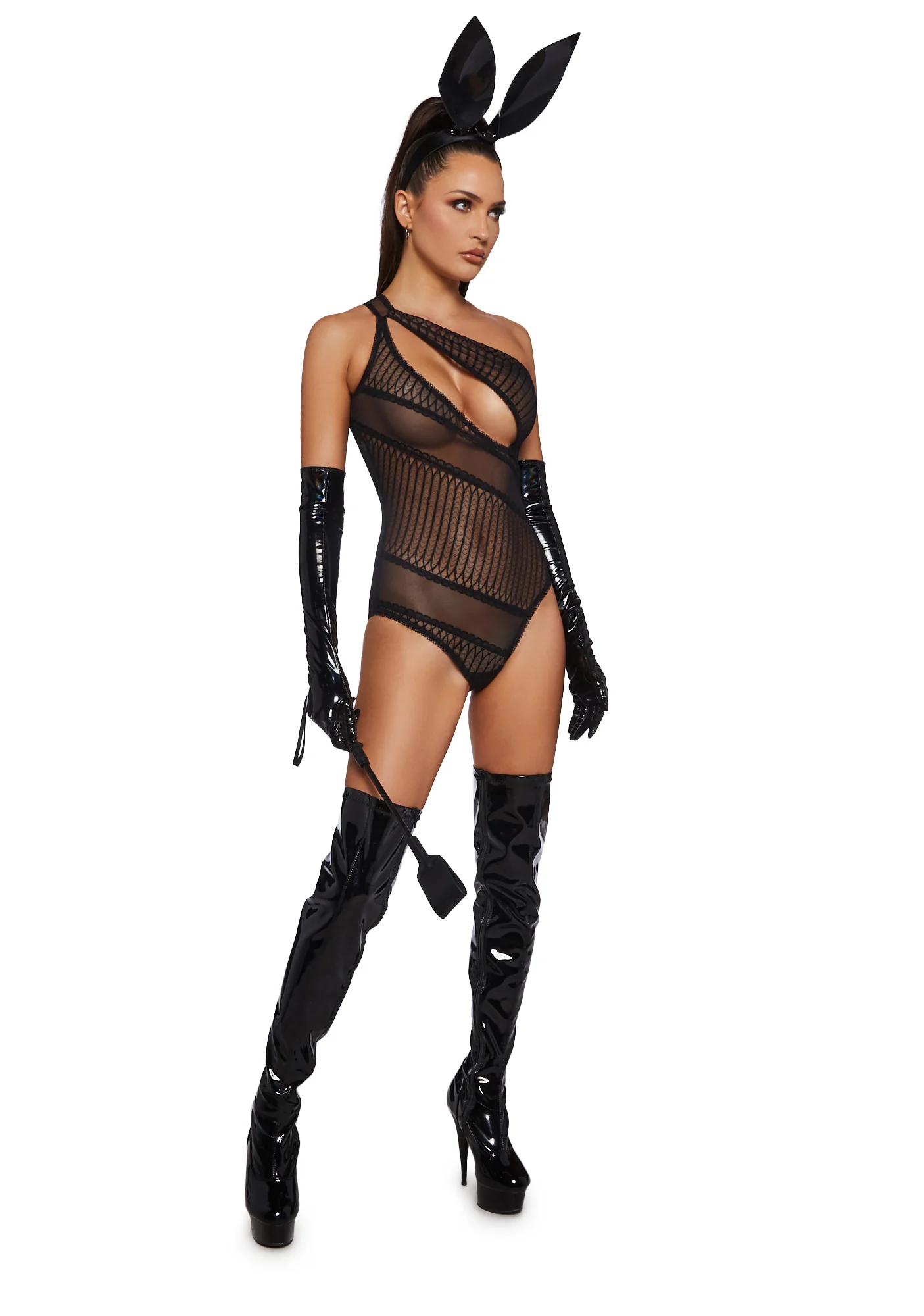 Midnight Obsession Sheer Bodysuit - Image 2