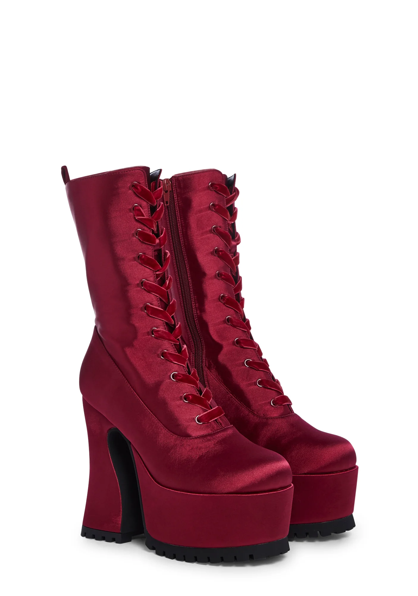 Minimal Effort Platform Boots - Red - Image 3