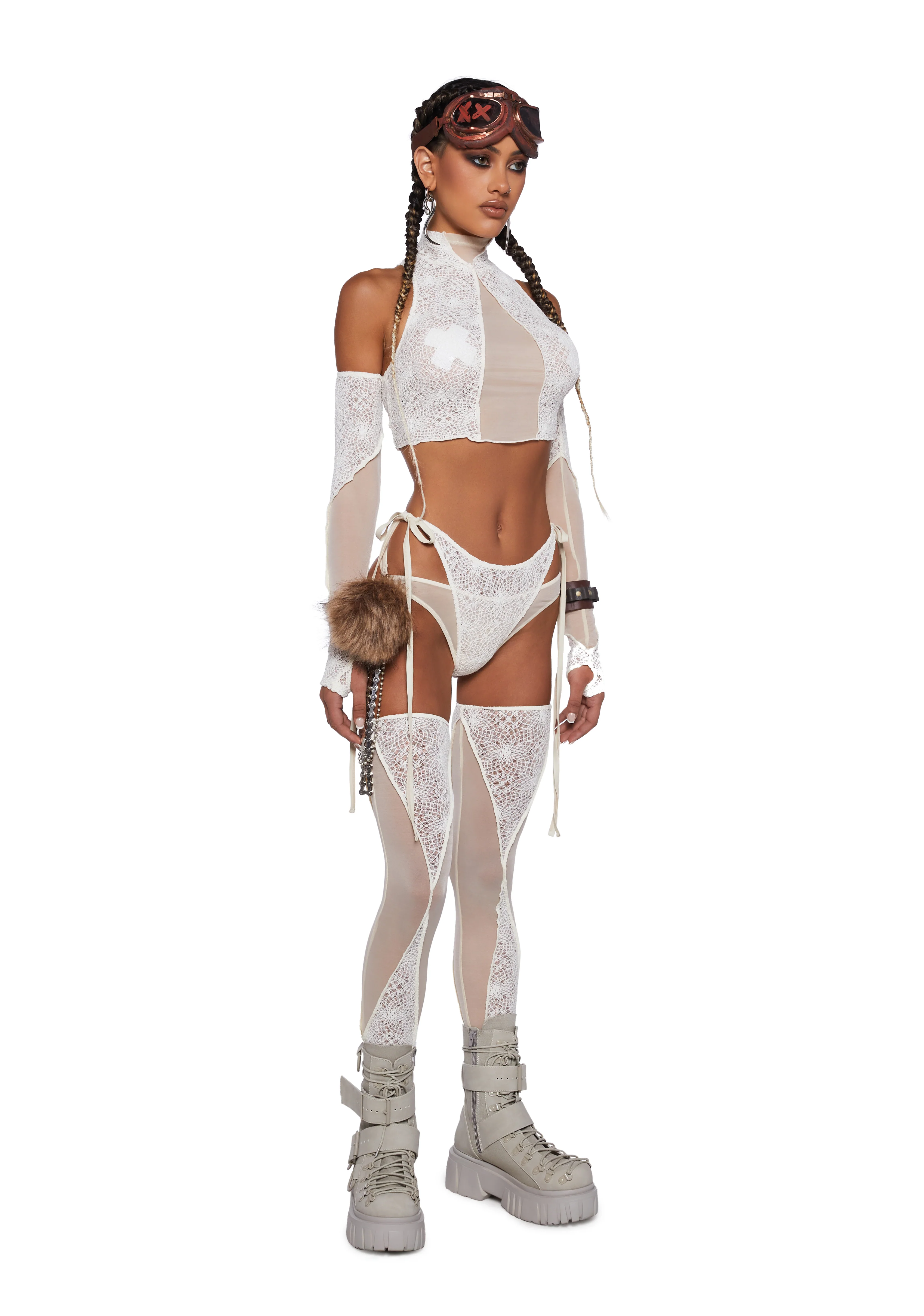 Mirage Mist Tank And Panty Set - Off White - Image 2
