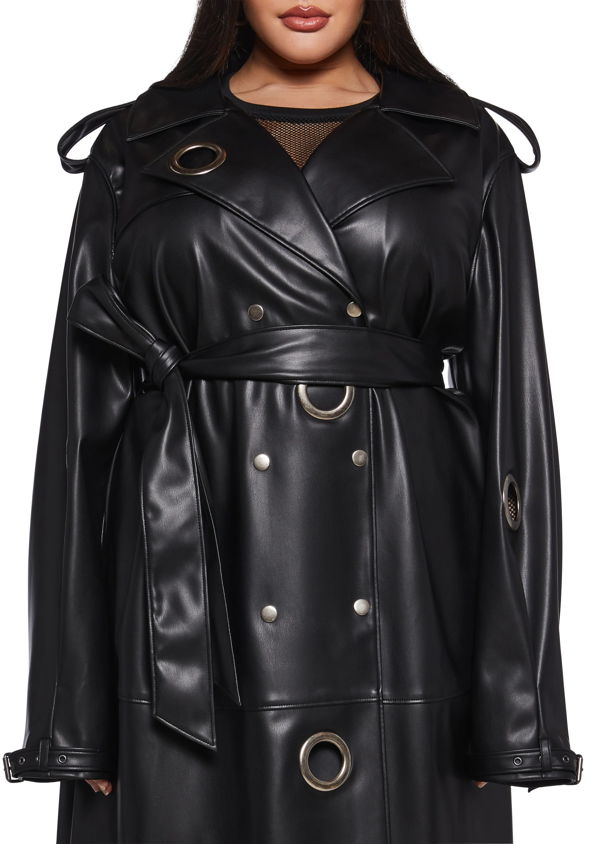 Misbehaving Motto Trench Coat - Image 9